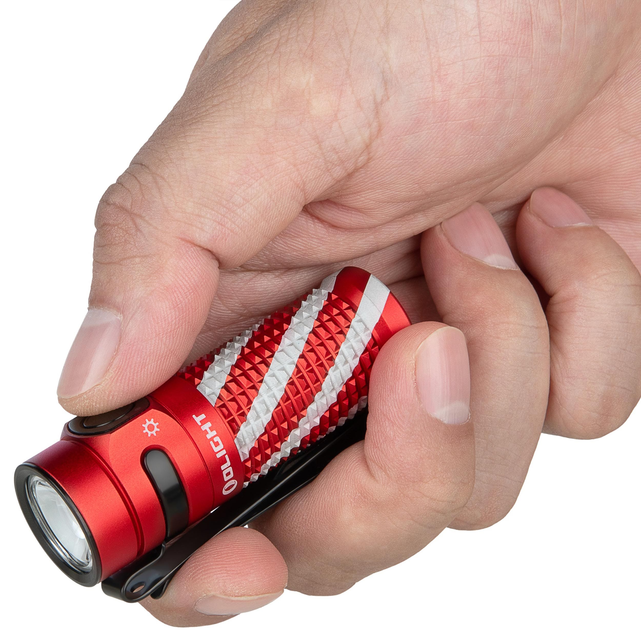 Olight Baton 4 Limited Edition White Red Rechargeable Flashlight - 1300 lumens