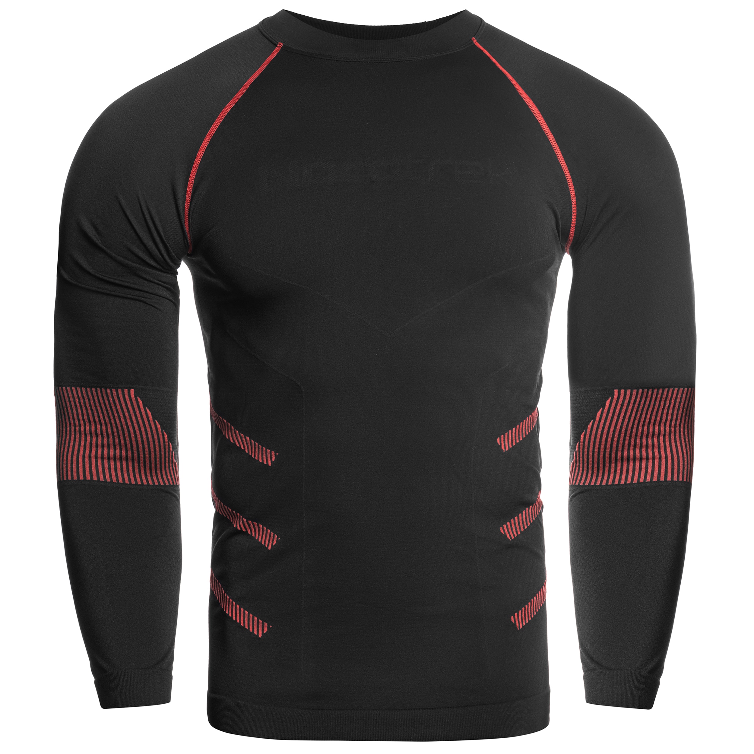 FreeNord Tongari Long Sleeve Thermal T-Shirt - Black/Red