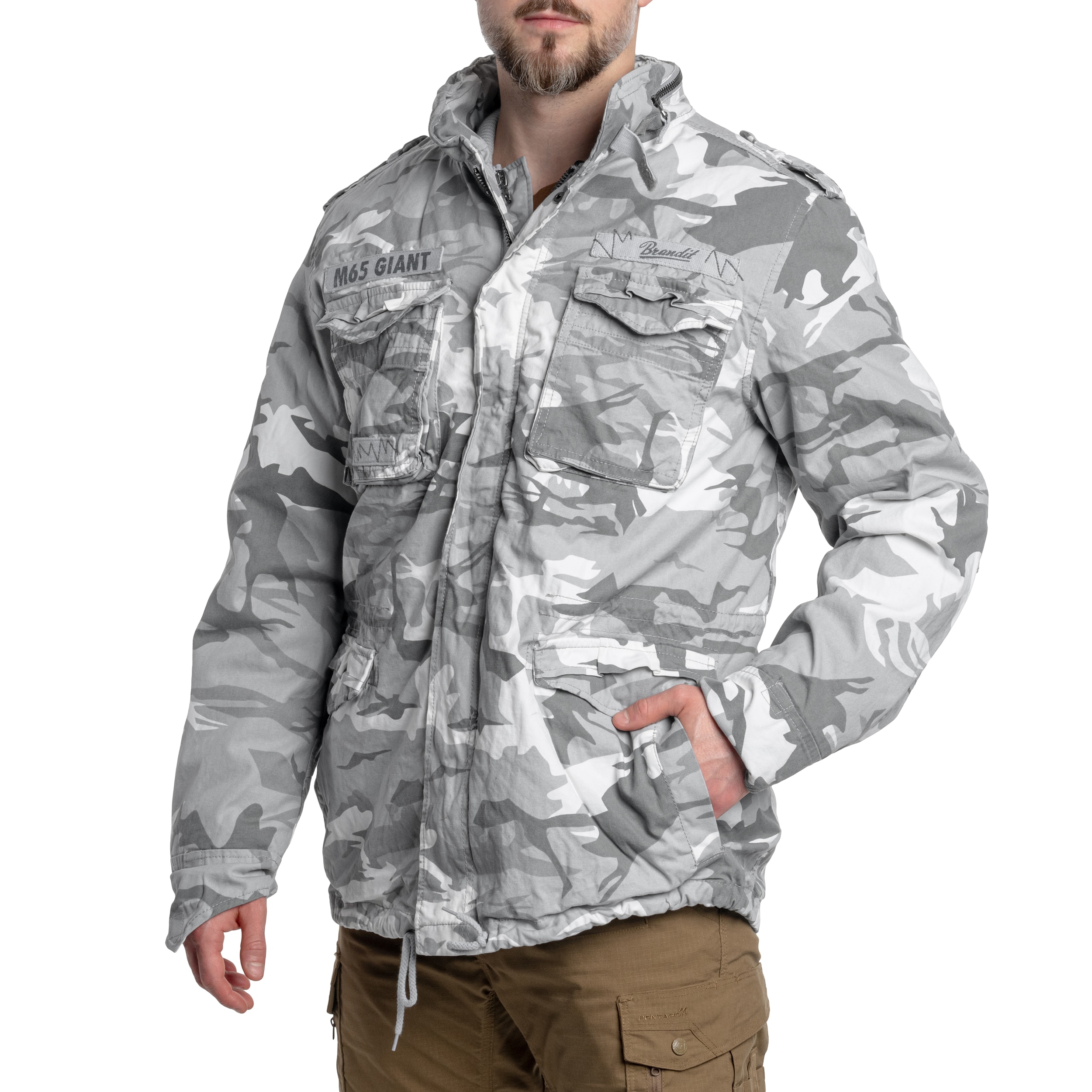 Brandit M65 Giant Jacket - Blizzard Camo