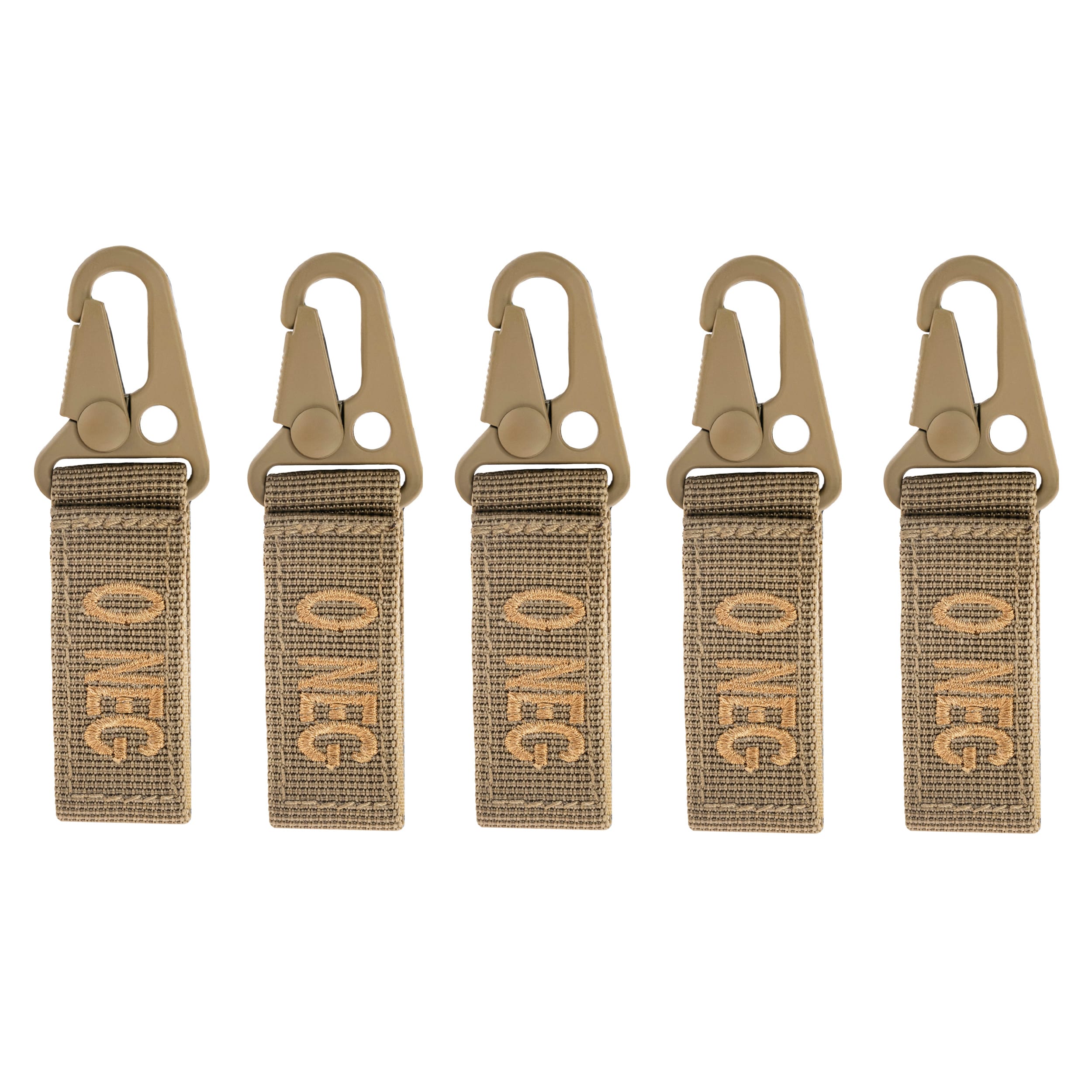 Mil-Tec keychain blood type 0 - Coyote - 5 pcs.