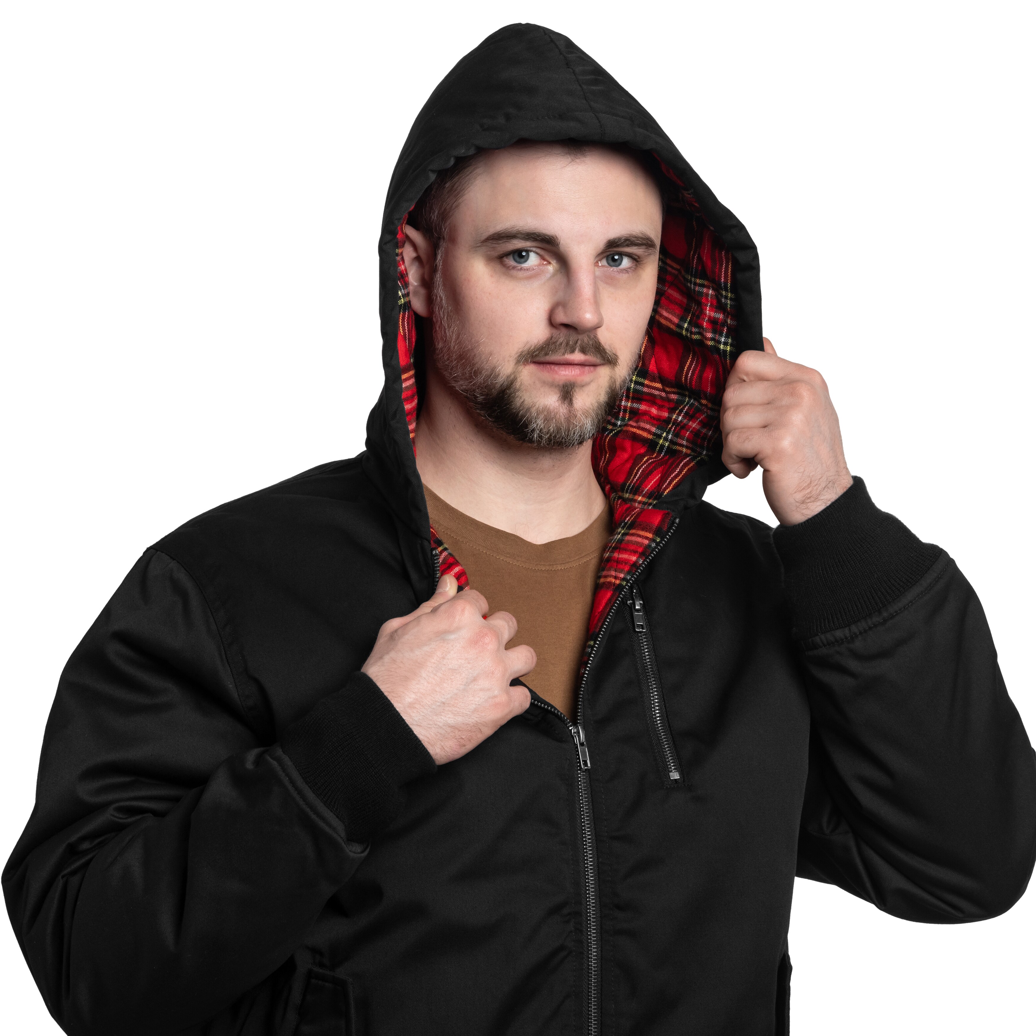 Brandit Lord Canterbury Hooded Winter Jacket - Black