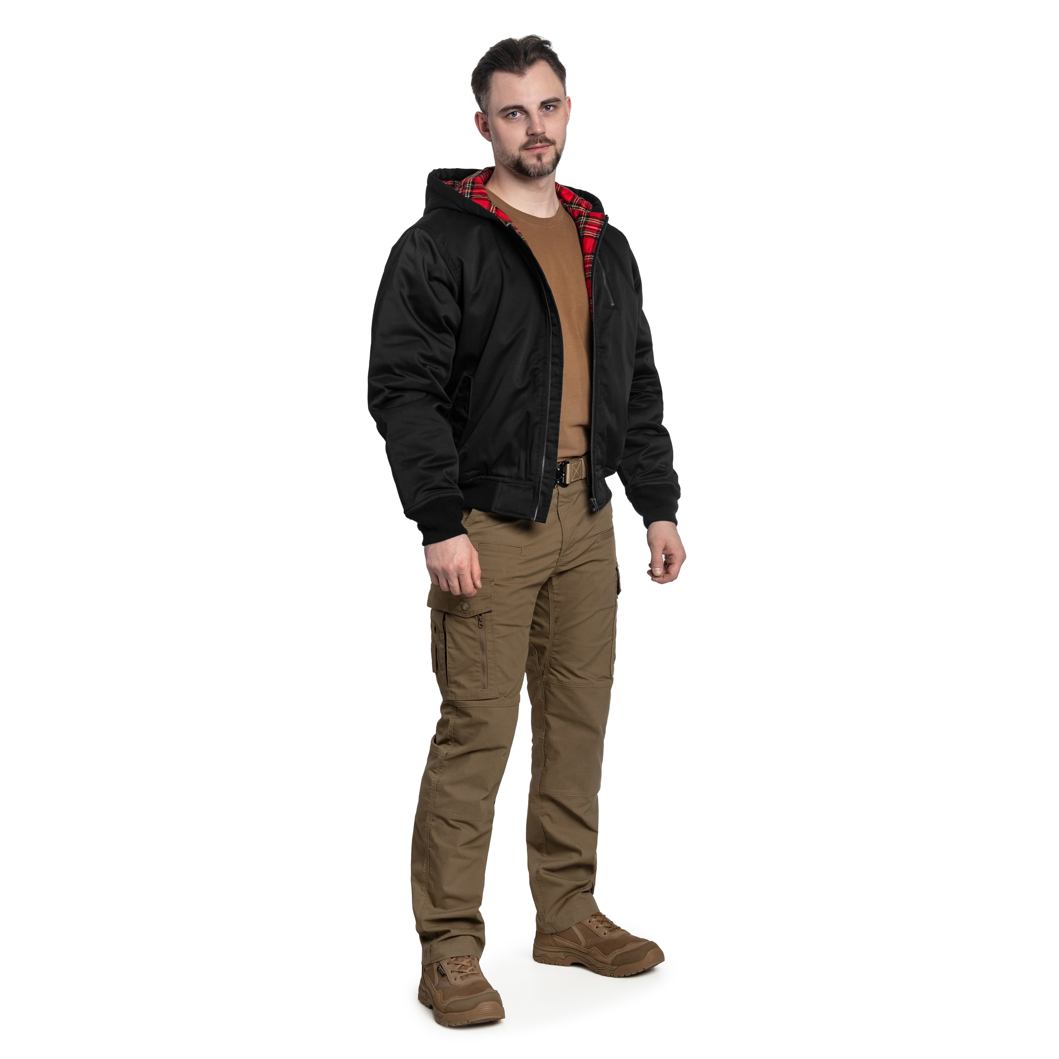 Brandit Lord Canterbury Hooded Winter Jacket - Black