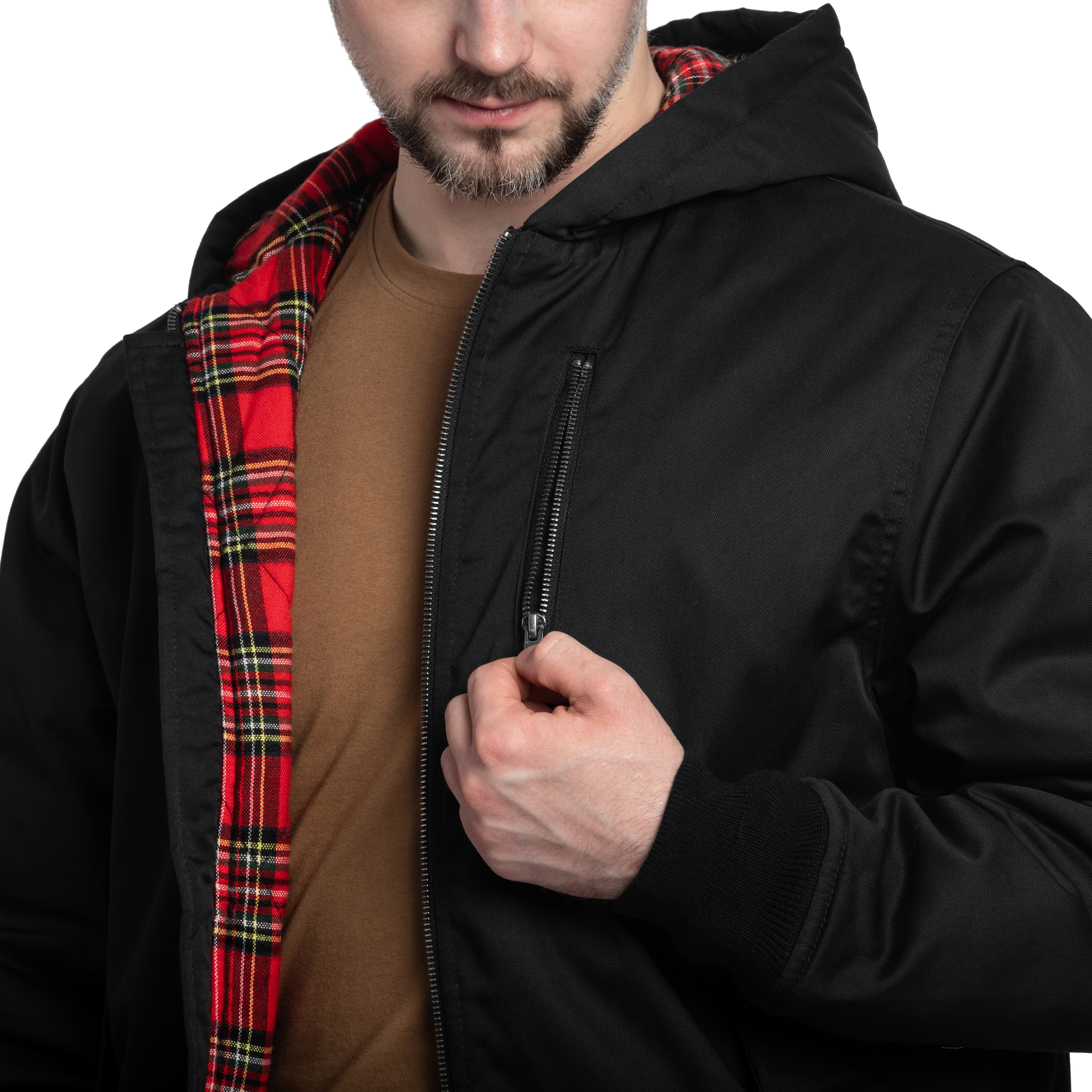 Brandit Lord Canterbury Hooded Winter Jacket - Black