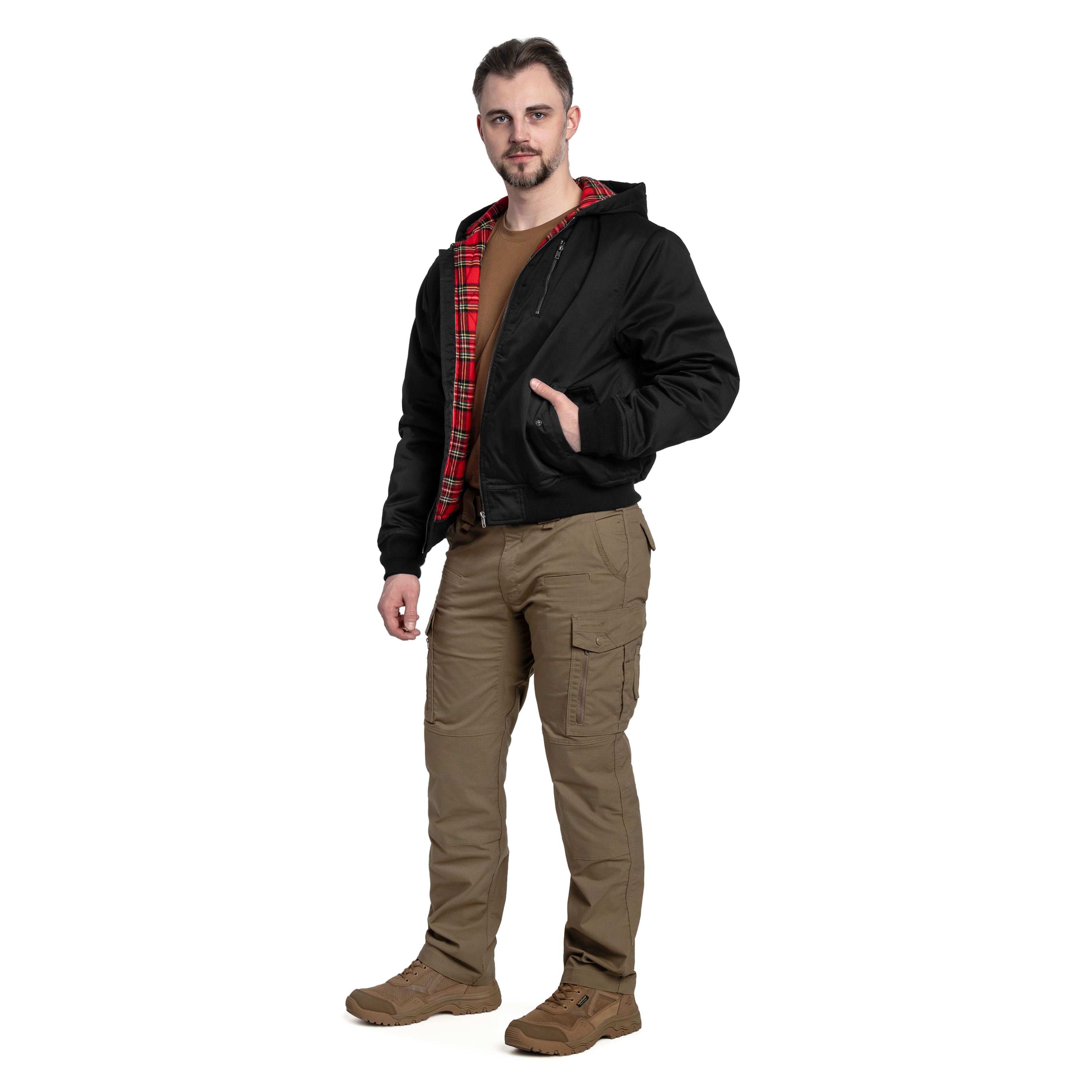 Brandit Lord Canterbury Hooded Winter Jacket - Black