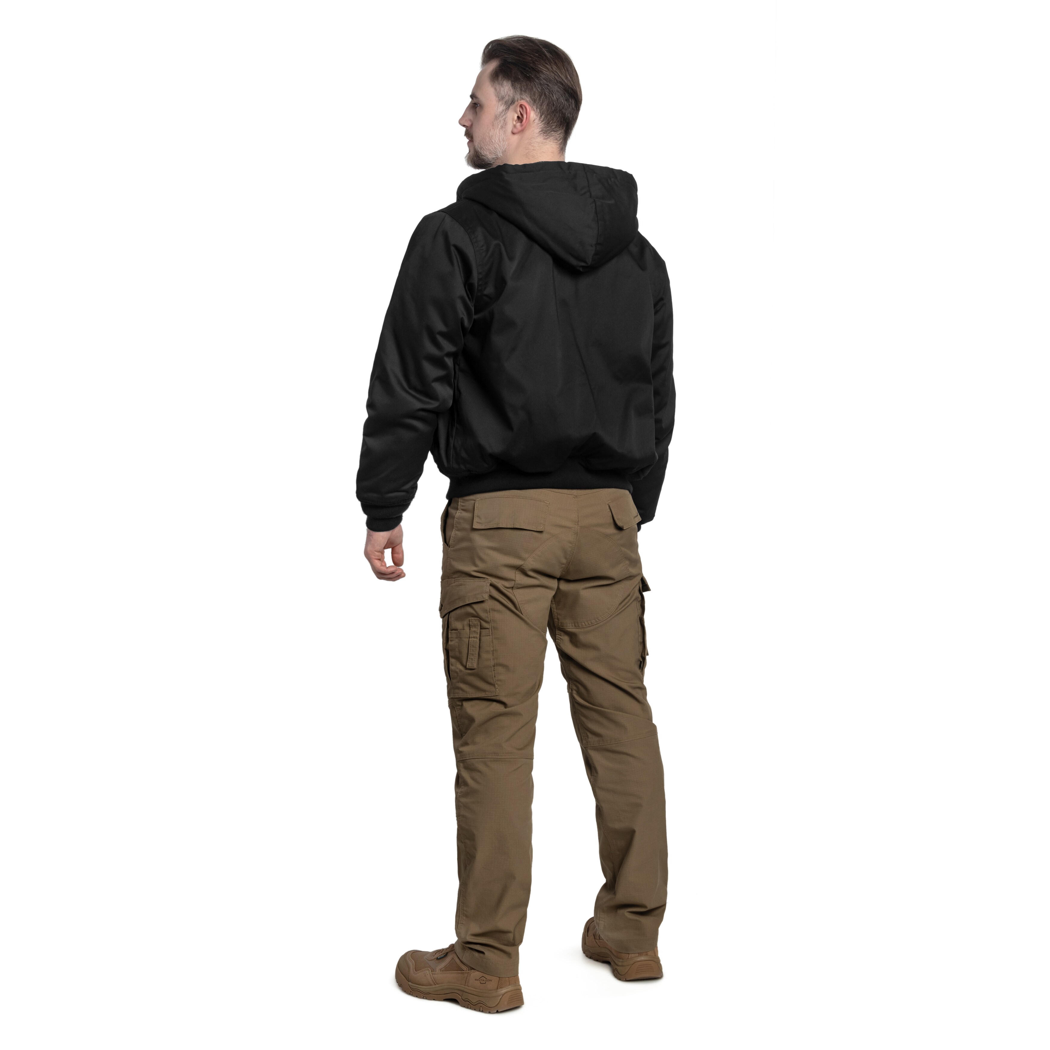 Brandit Lord Canterbury Hooded Winter Jacket - Black