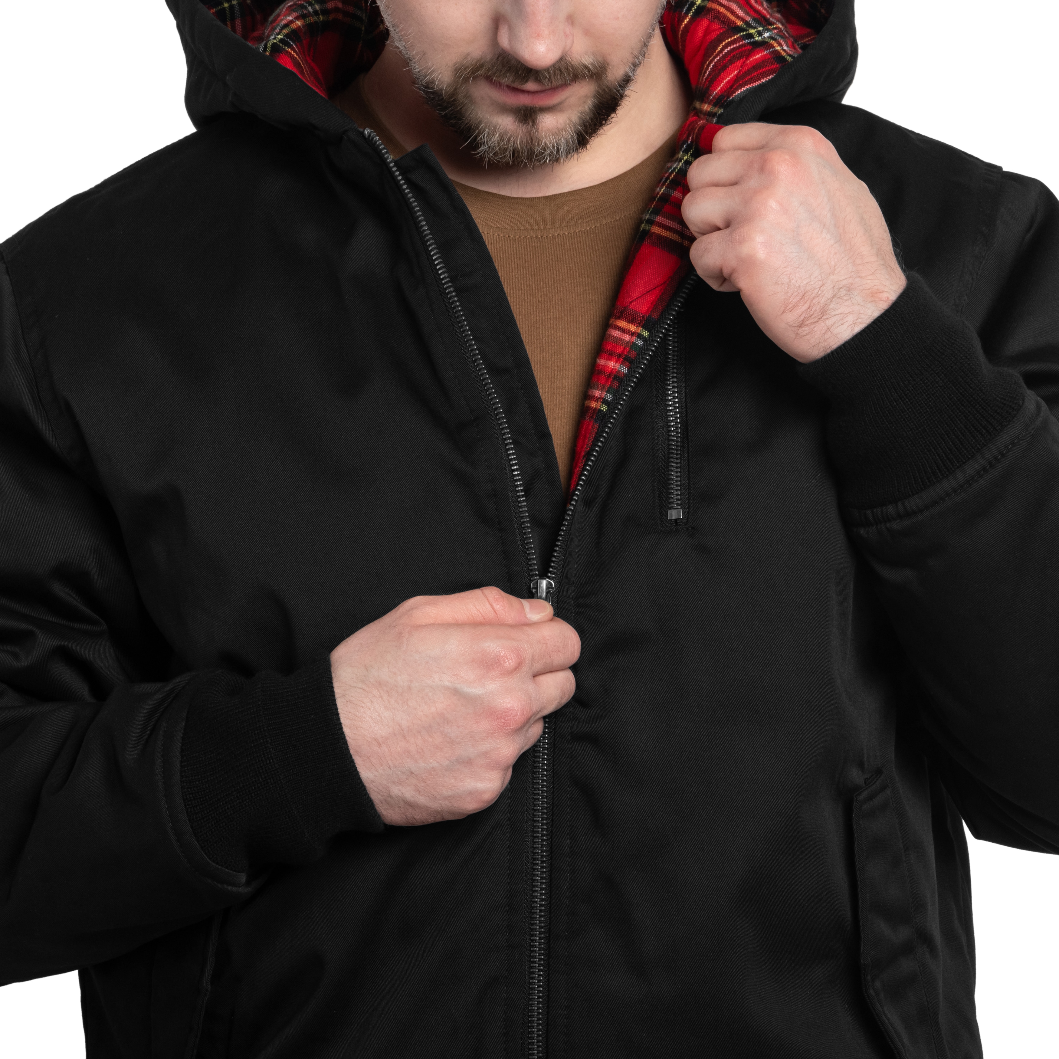 Brandit Lord Canterbury Hooded Winter Jacket - Black