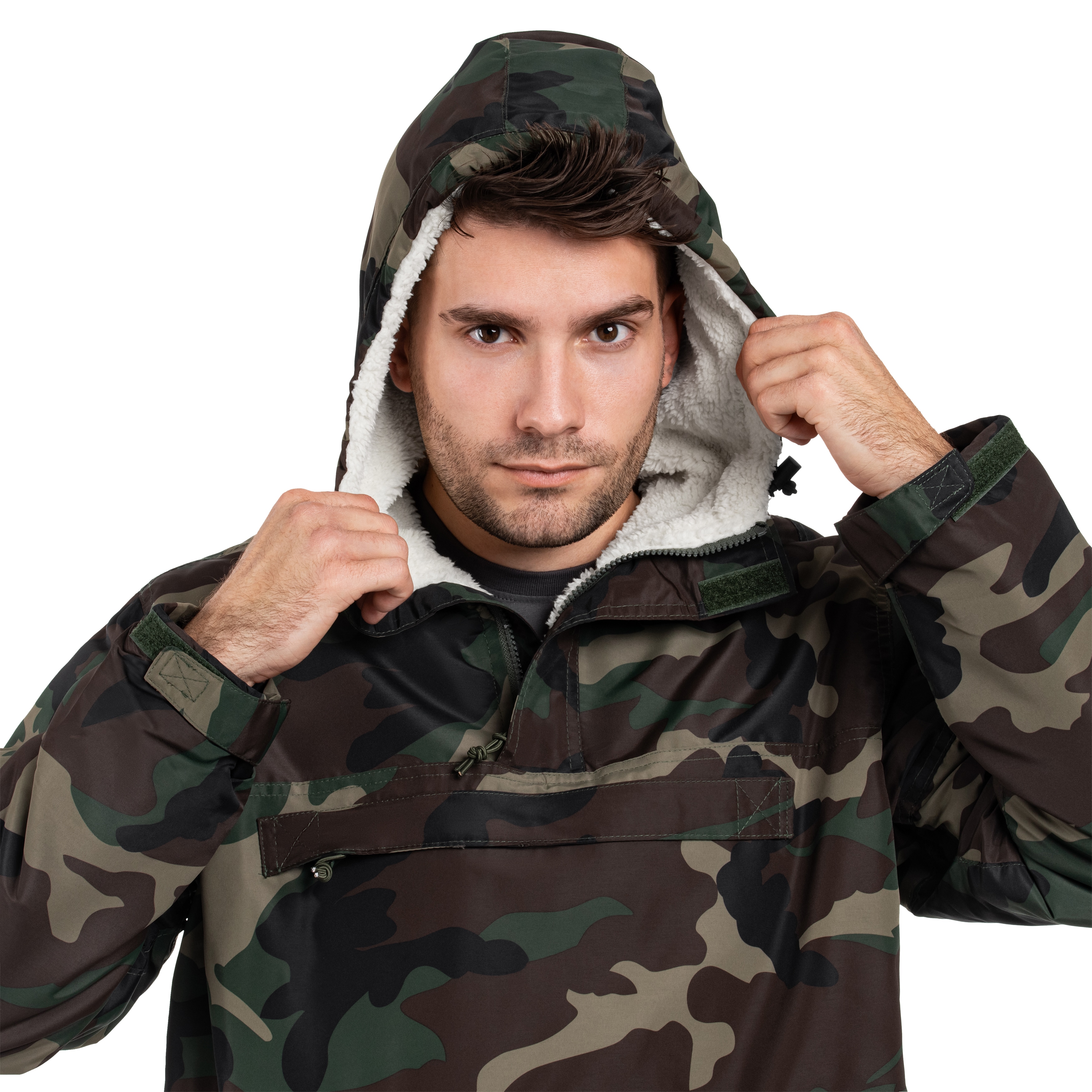 Brandit Sherpa Windbreaker Jacket - Woodland