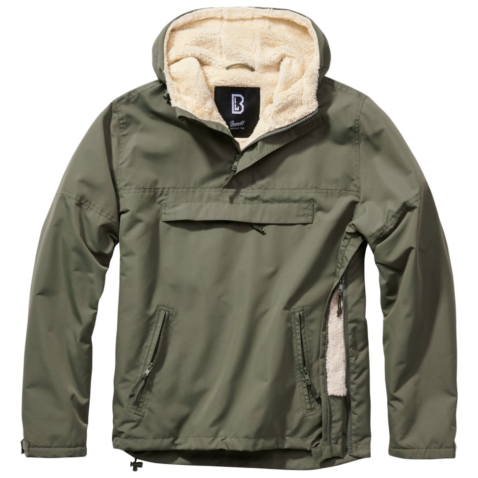 Brandit Sherpa Windbreaker Jacket - Olive