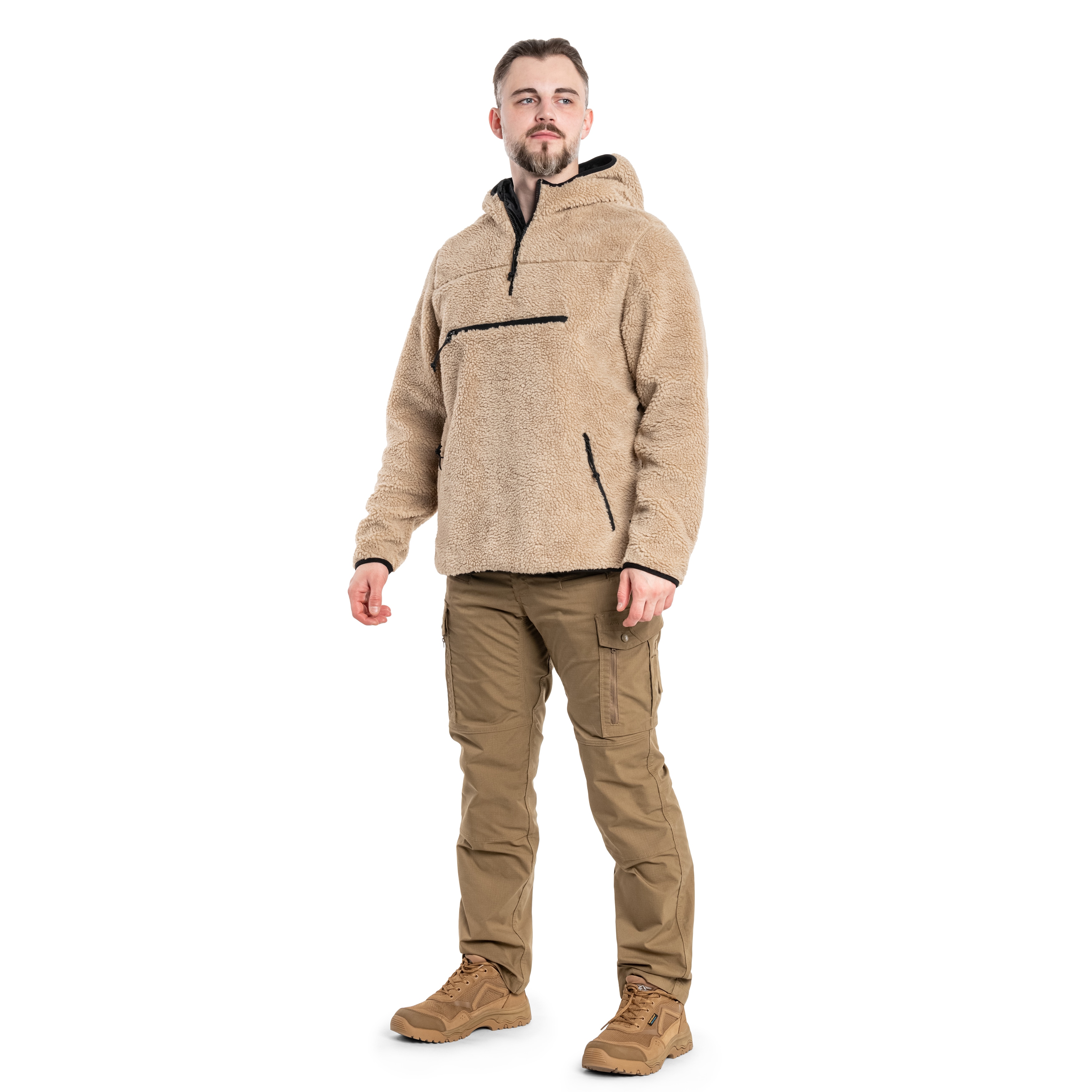 Brandit Teddyfleece Worker Pullover - Coyote