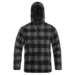 Brandit Teddyfleece Worker Pullover - Black/Grey