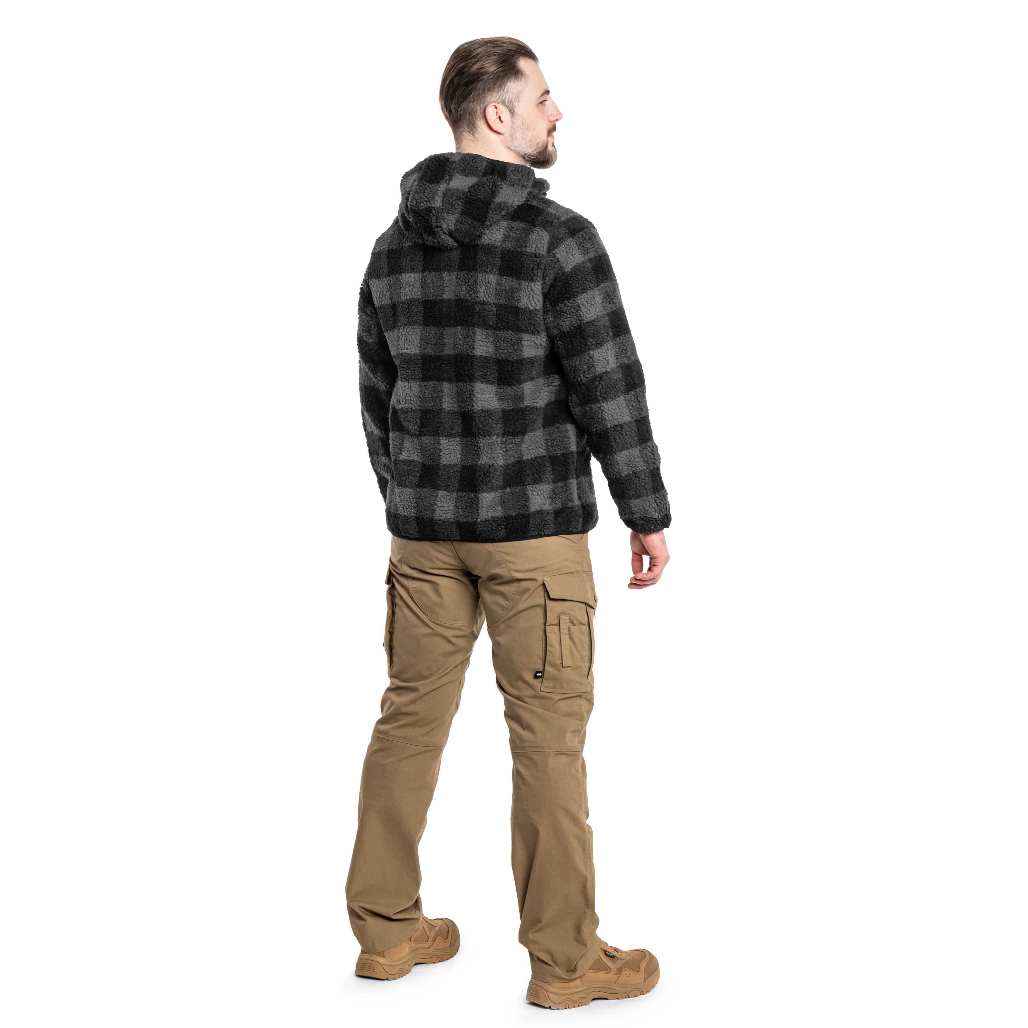 Brandit Teddyfleece Worker Pullover - Black/Grey