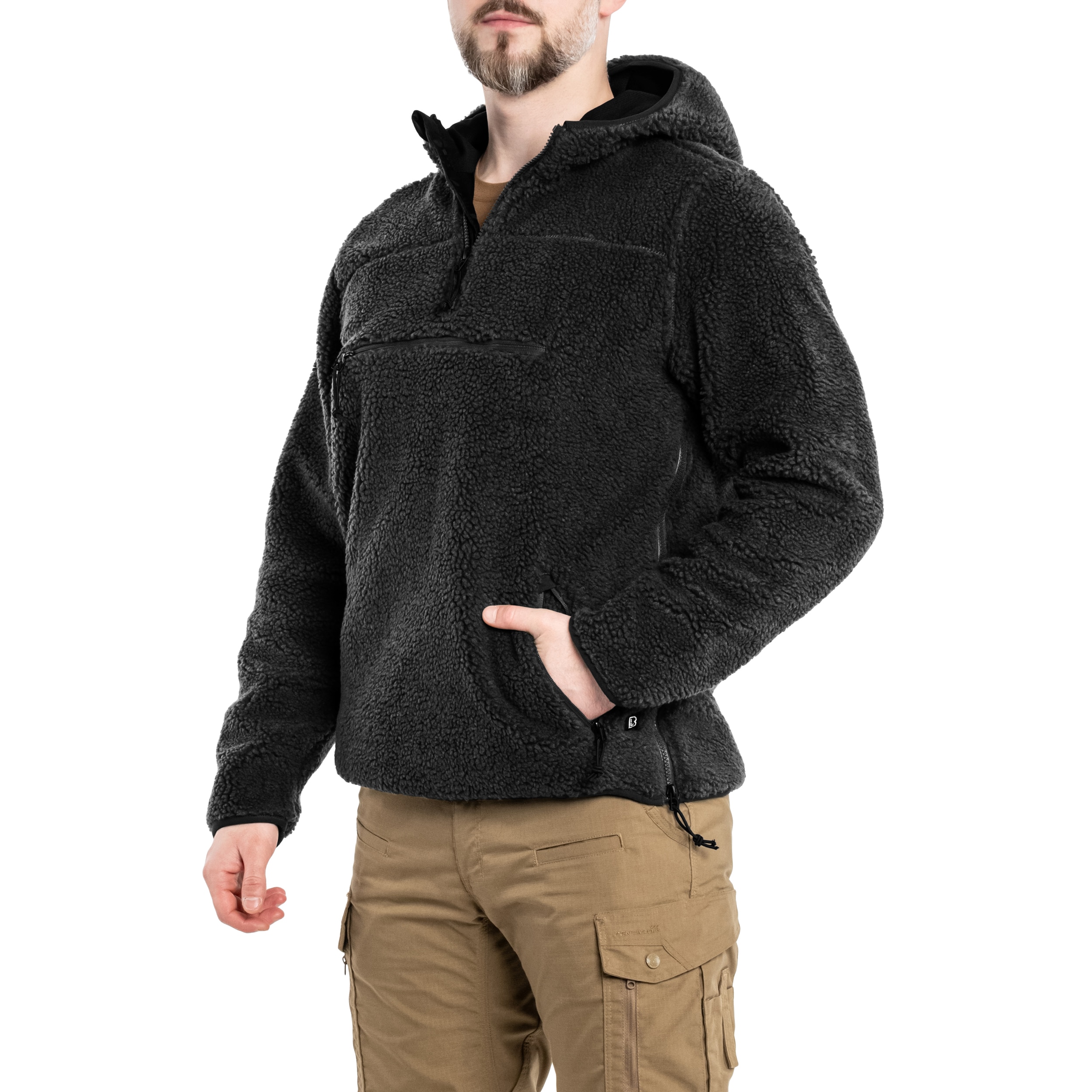 Brandit Teddyfleece Worker Pullover - Black