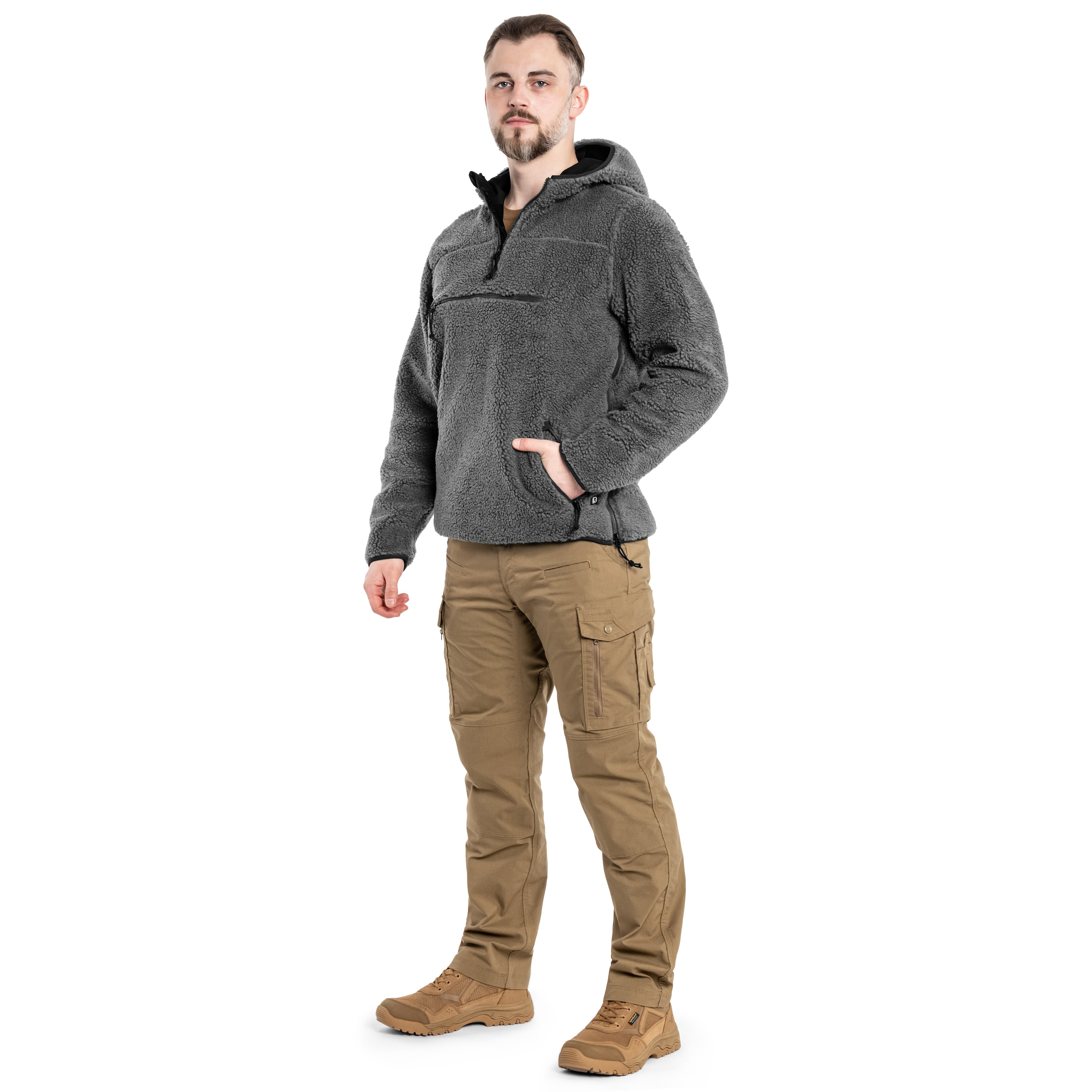 Brandit Teddyfleece Worker Pullover - Anthracite