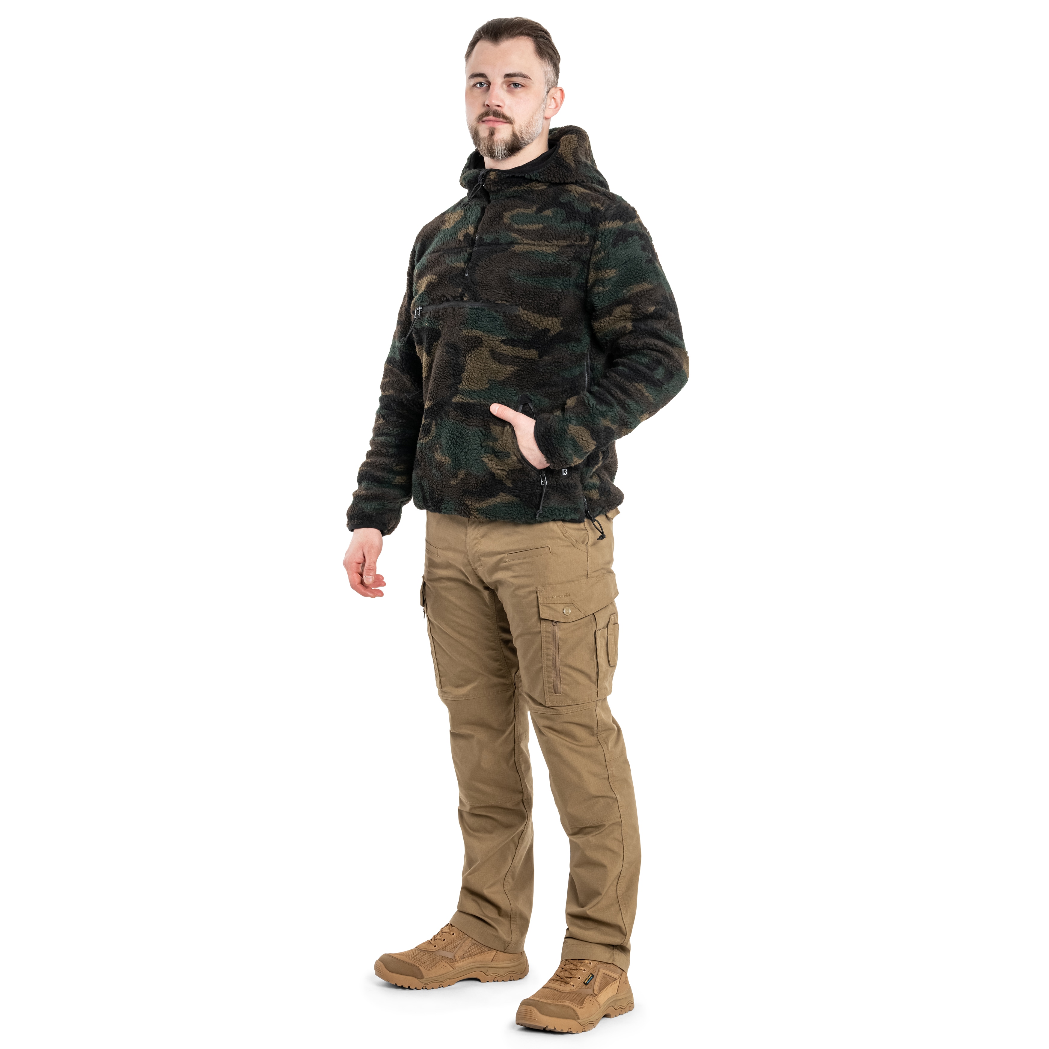 Brandit Teddyfleece Worker Pullover - Woodland