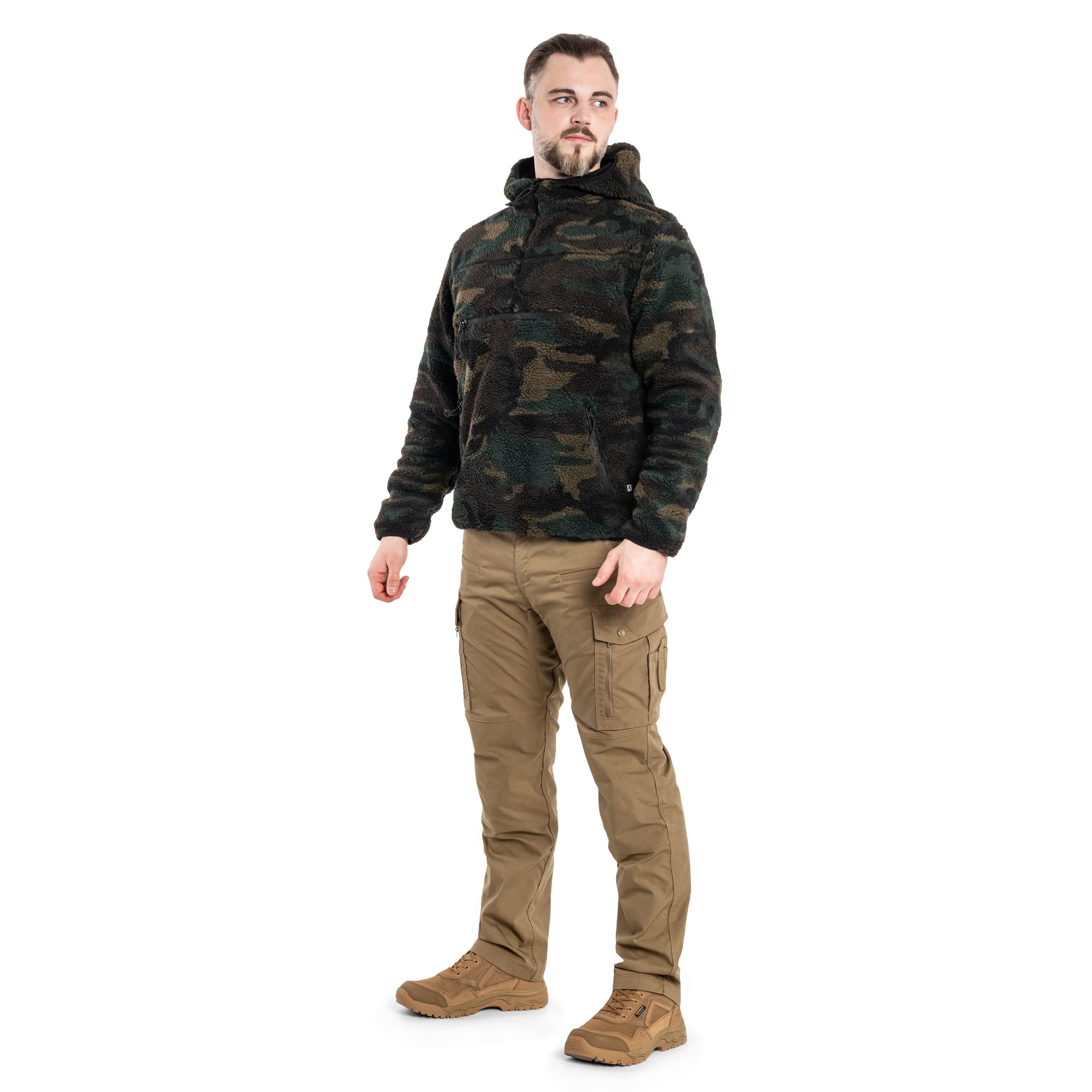Brandit Teddyfleece Worker Pullover - Woodland