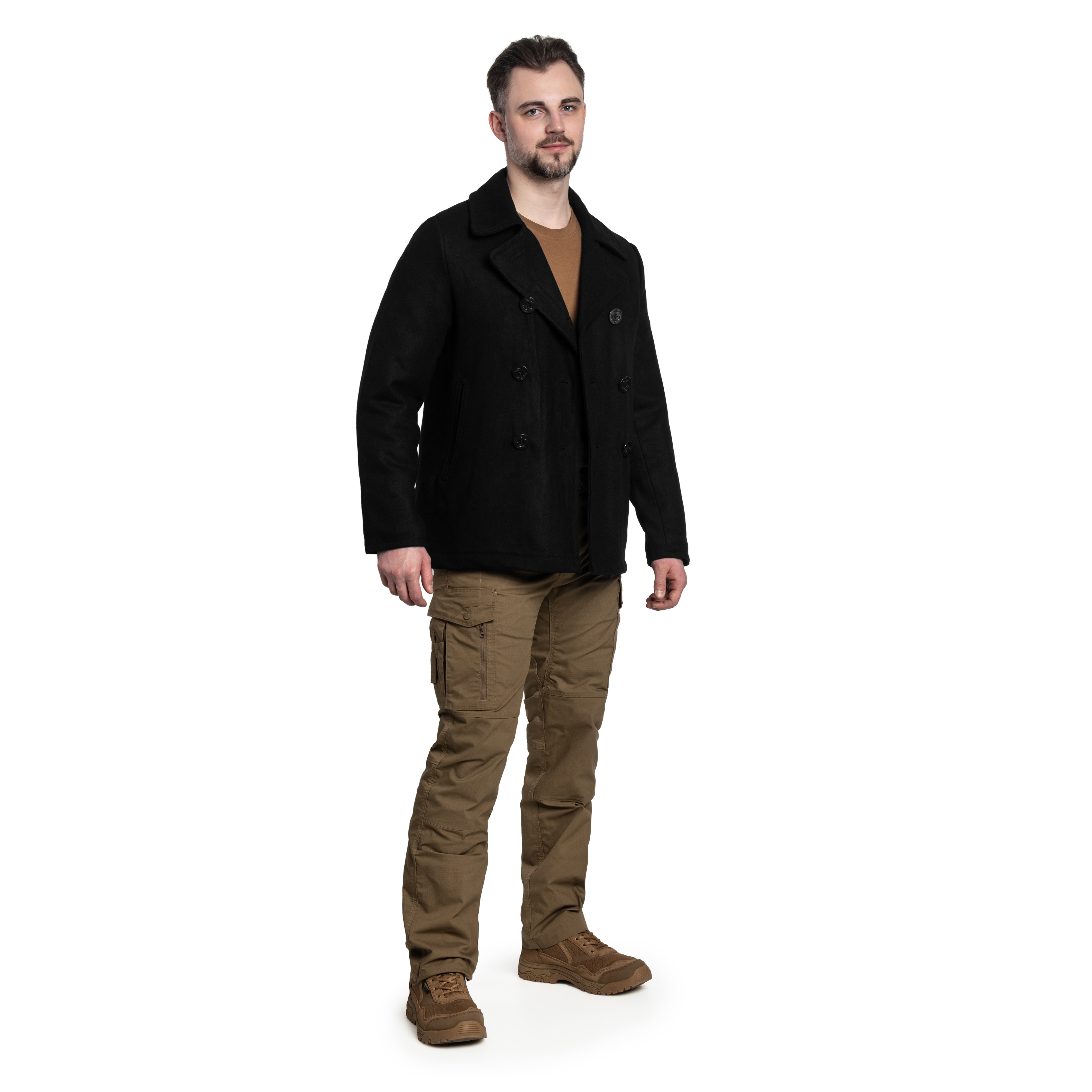 Brandit Pea Coat Black Buy Online MILITARY.EU Shop