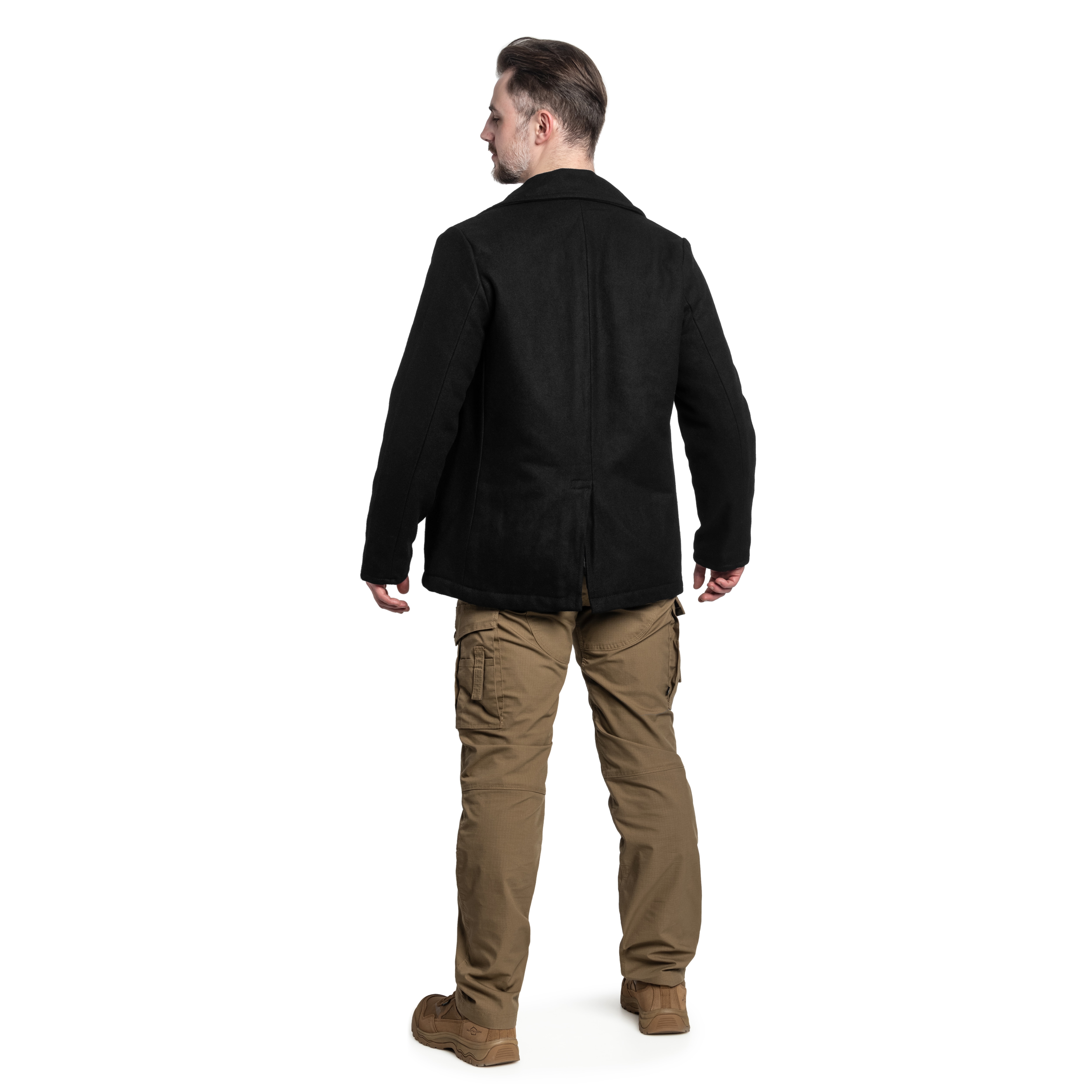 Brandit Pea Coat  - Black