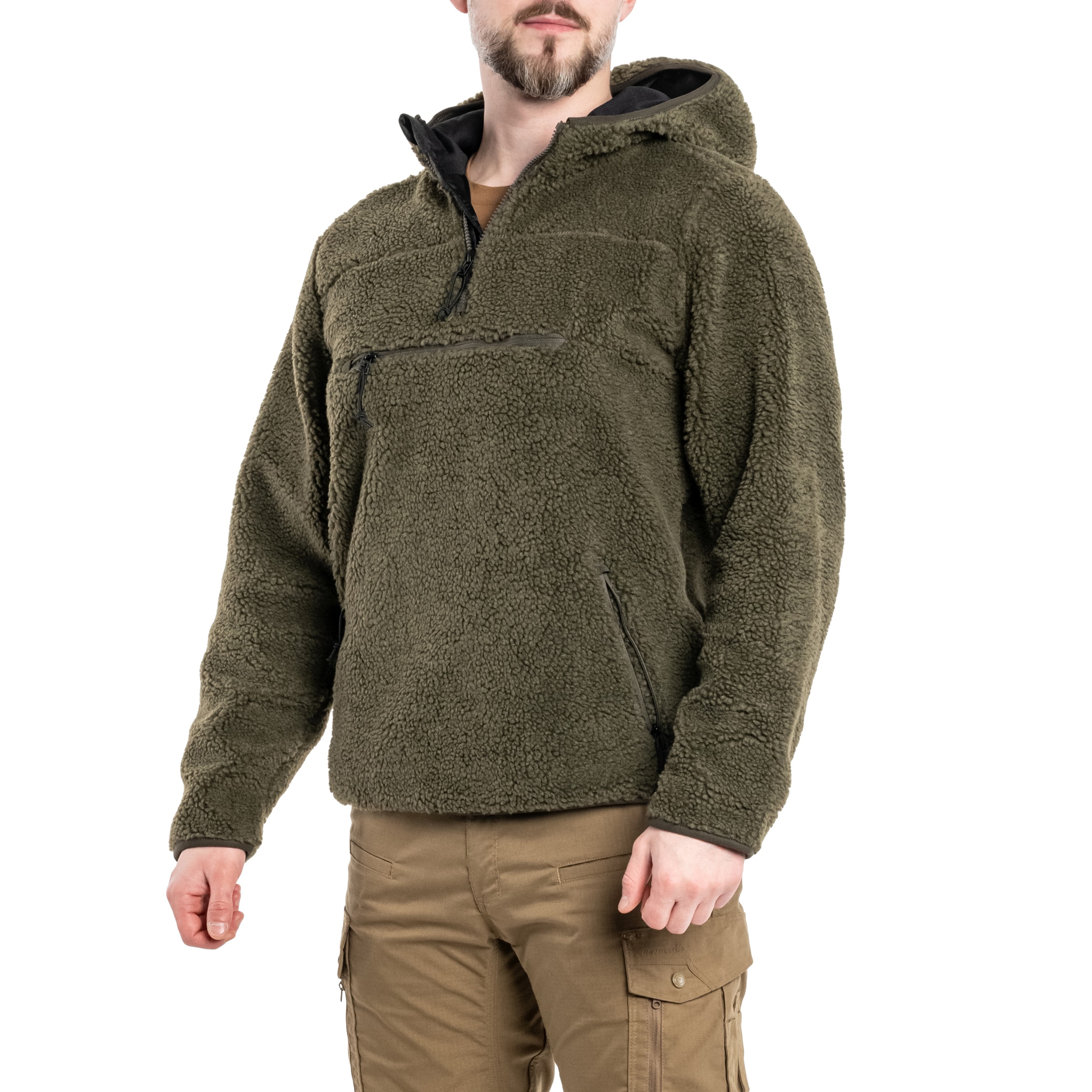 Brandit Teddyfleece Worker Pullover - Olive