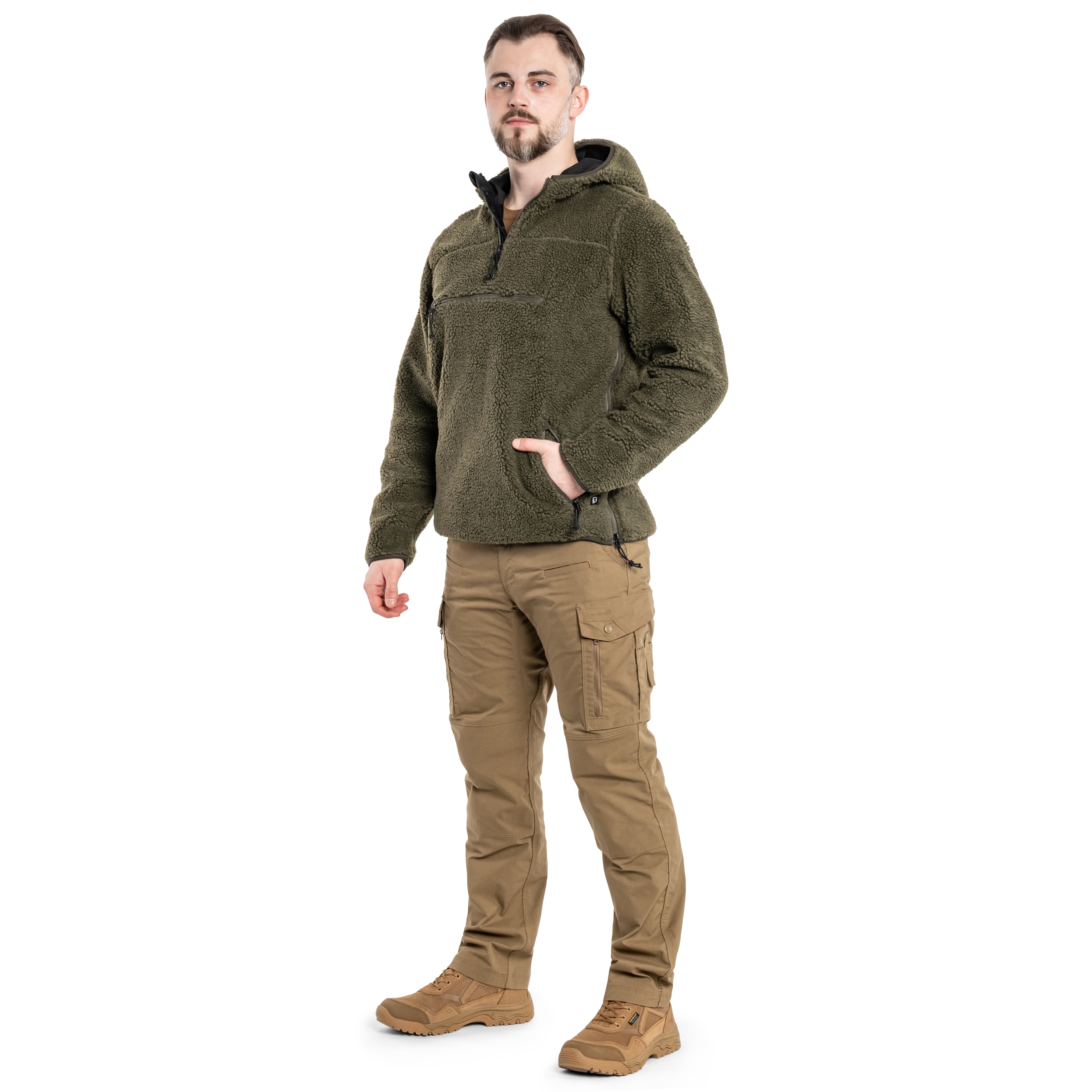 Brandit Teddyfleece Worker Pullover - Olive
