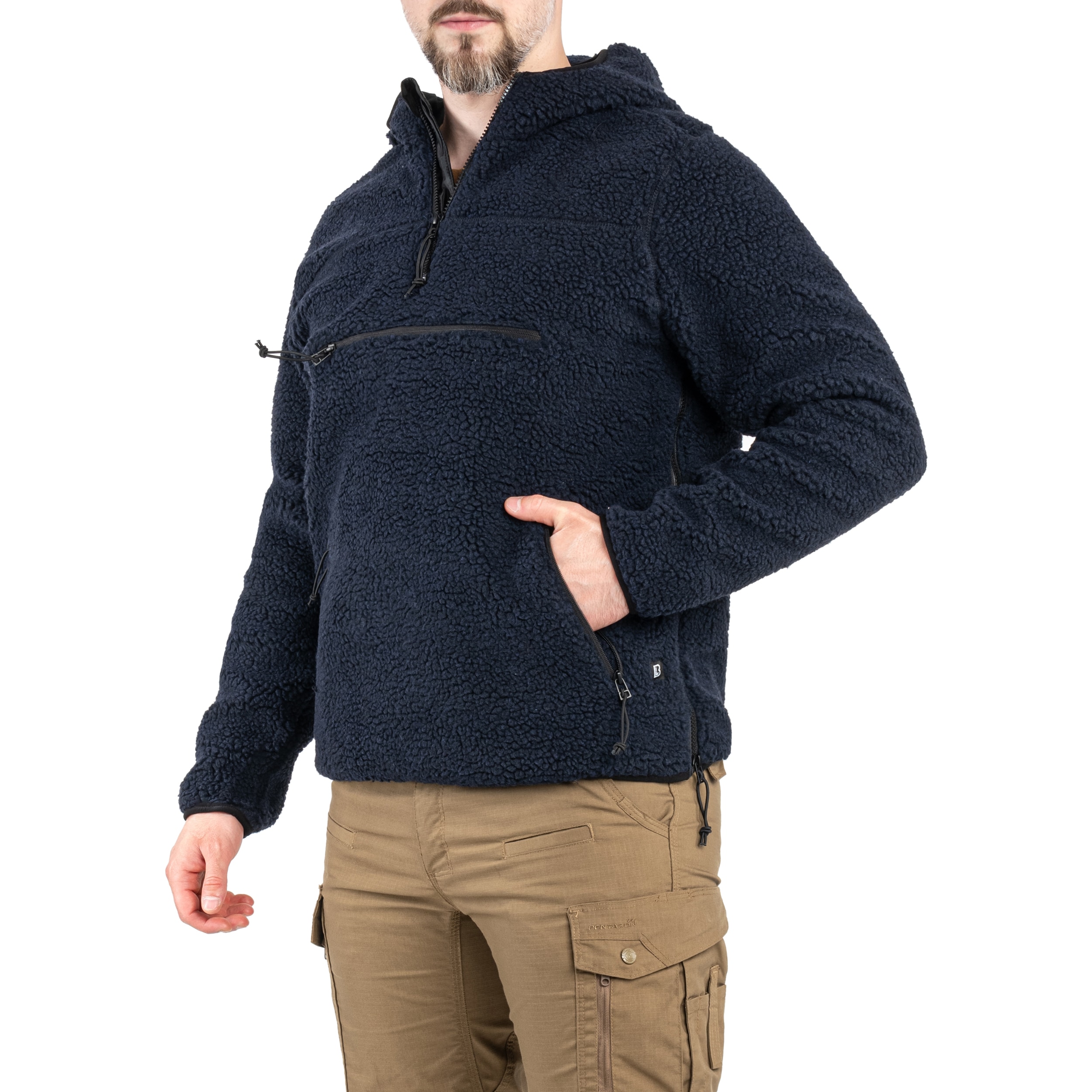 Brandit Teddyfleece Worker Pullover - Navy