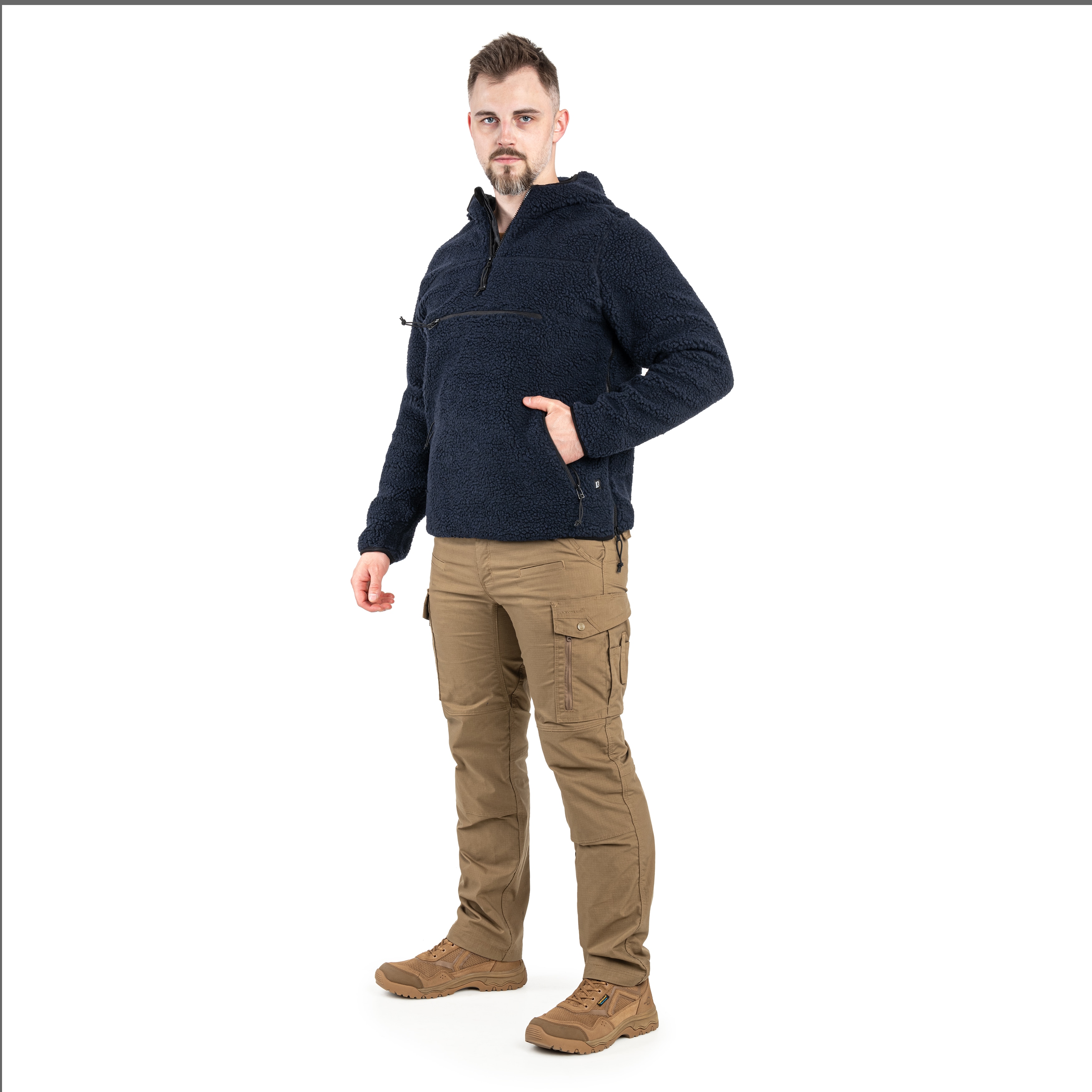 Brandit Teddyfleece Worker Pullover - Navy