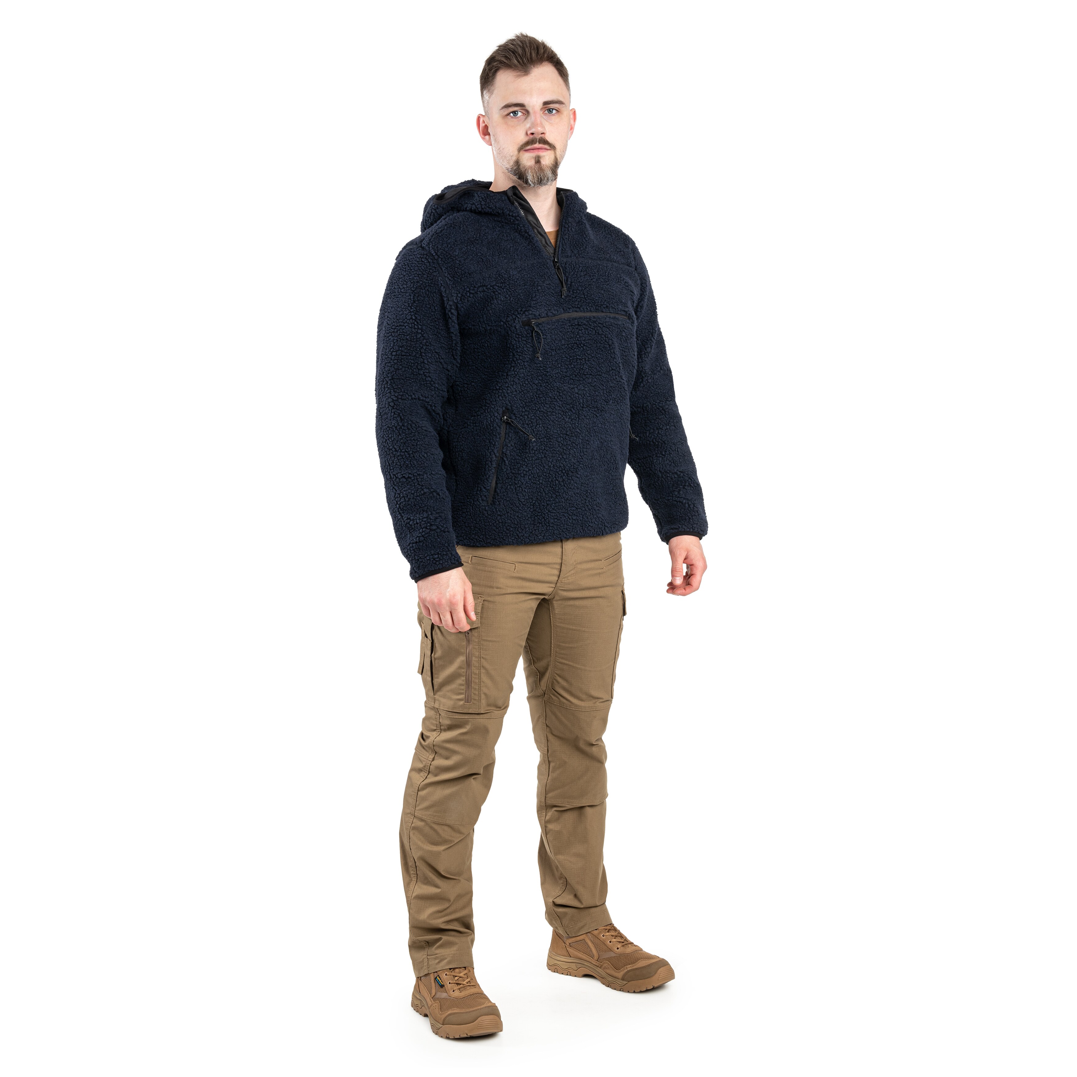 Brandit Teddyfleece Worker Pullover - Navy