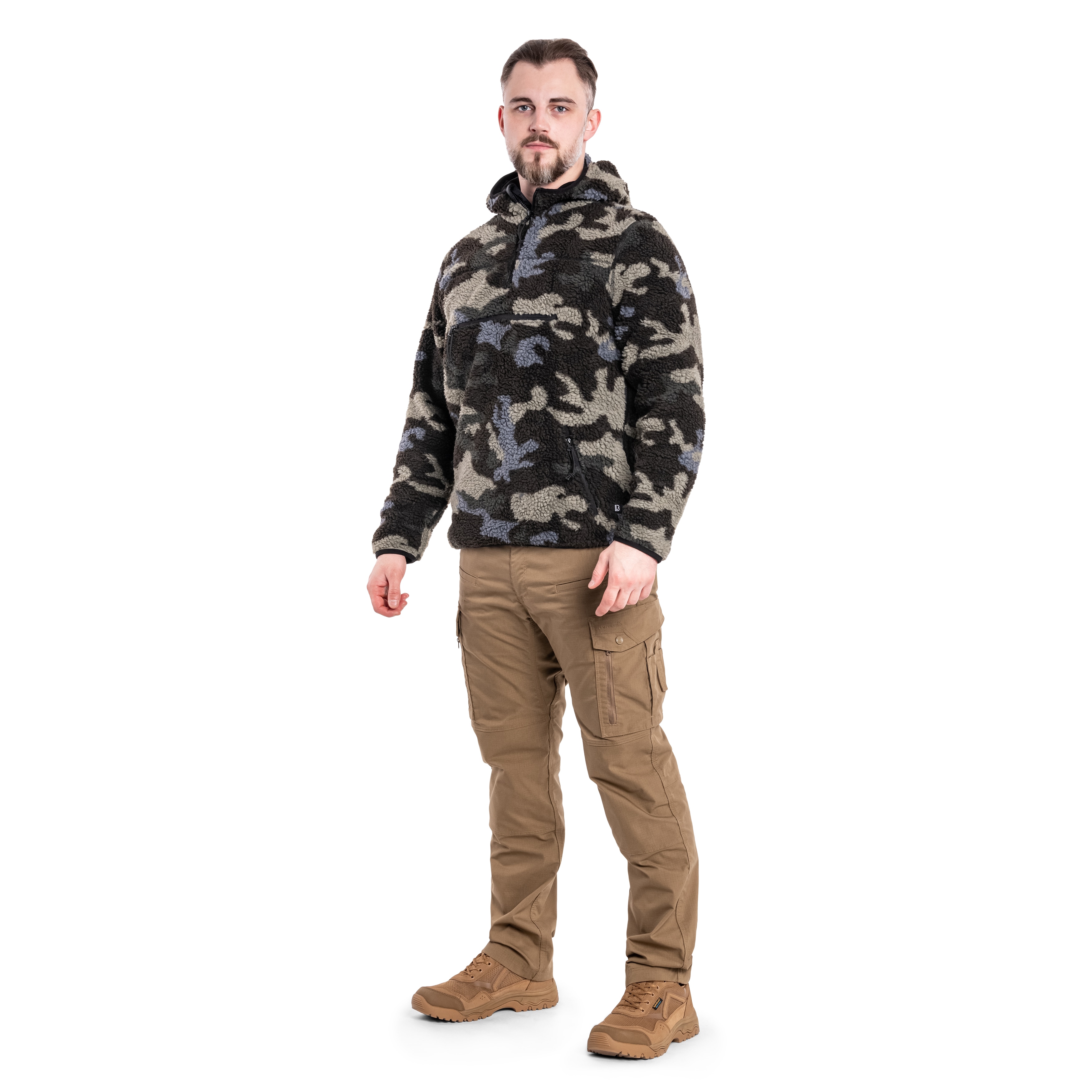 Brandit Teddyfleece Worker Pullover - Dark Camo