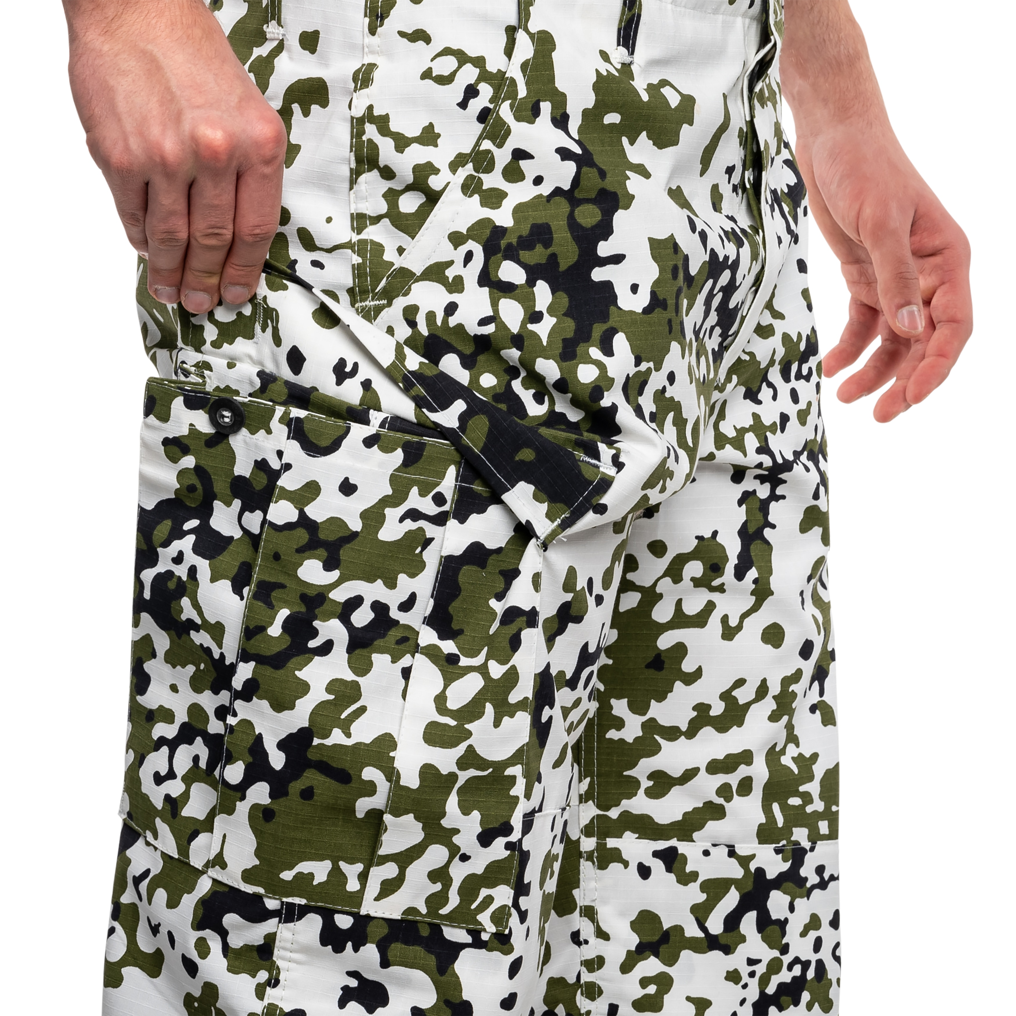 MFH US Combat BDU Rip-Stop military trousers - Snow Camo