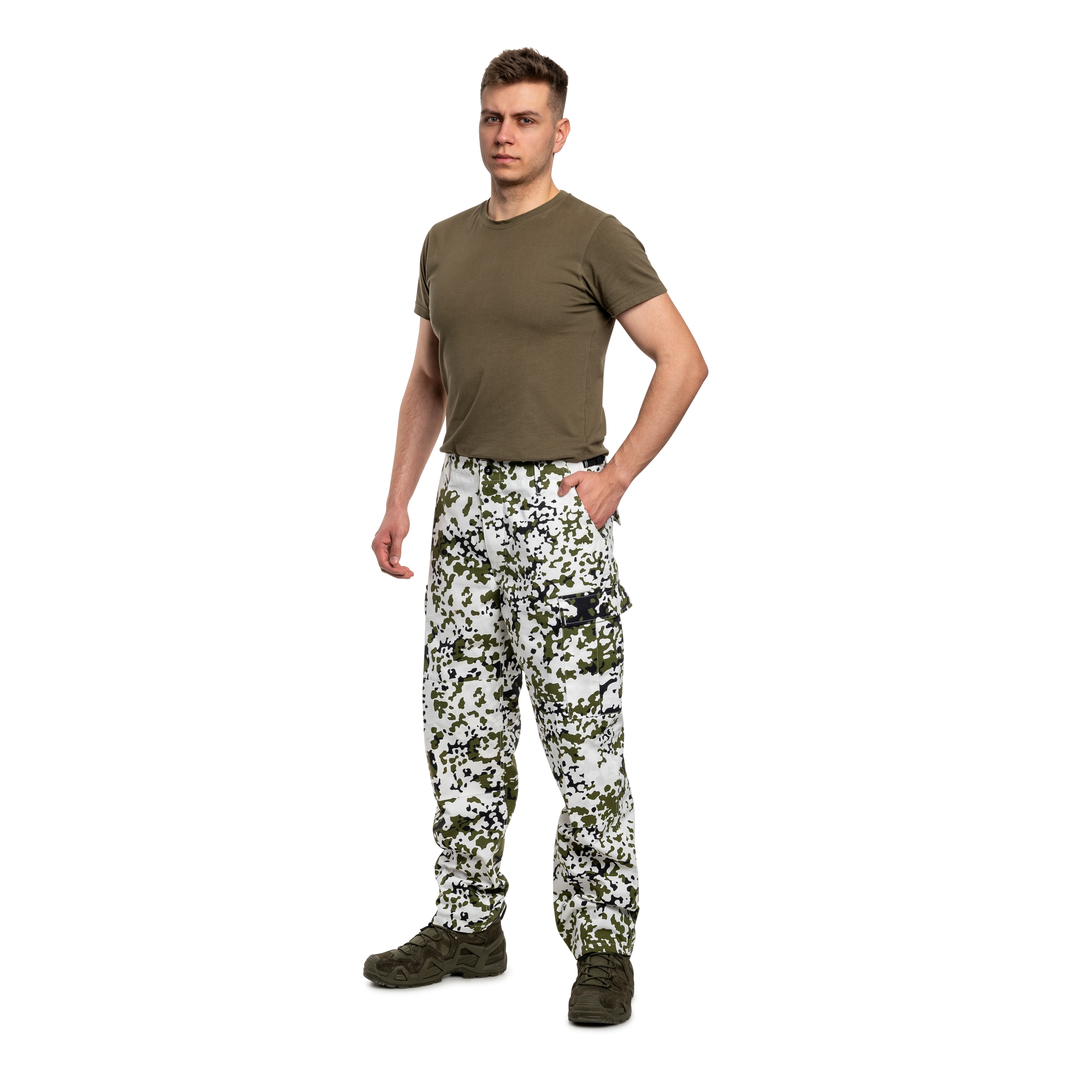 MFH US Combat BDU Rip-Stop military trousers - Snow Camo