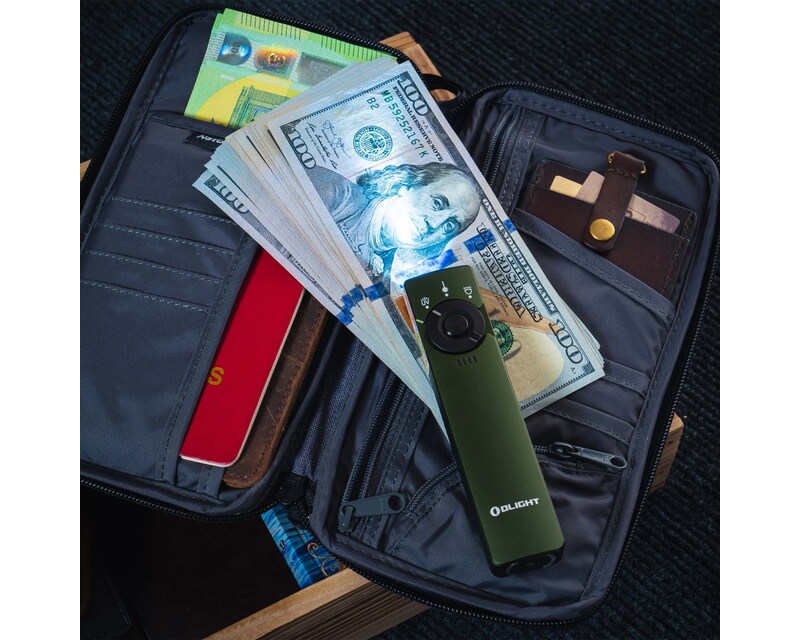 OLIGHT Arkfeld Pro - Linterna Recargable EDC Con Haz Verde, Luz UV Y - Foto 6