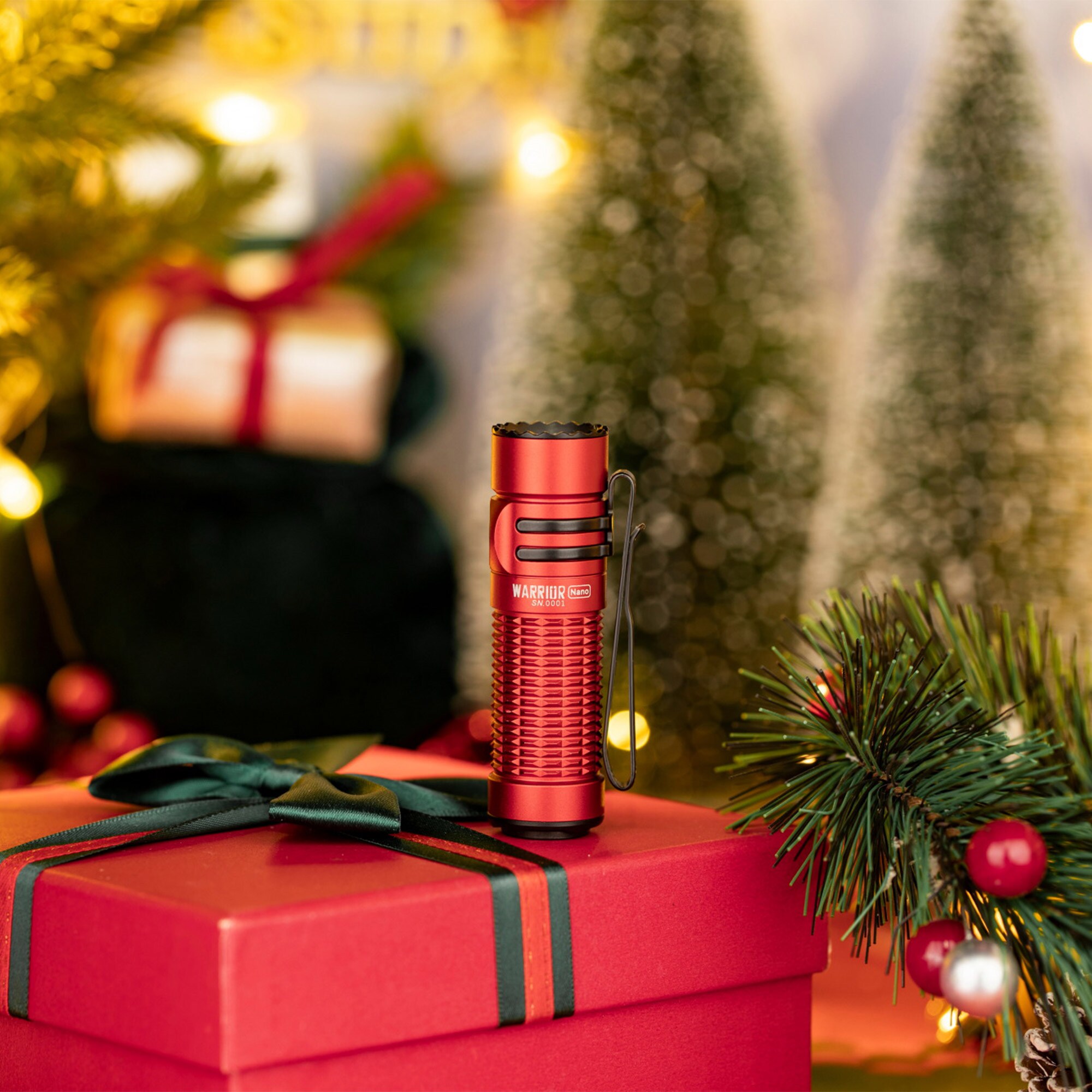 Olight Warrior Nano Red Flashlight - 1200 lumens
