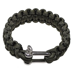 MFH Paracord Bracelet with Shackle - OD Green