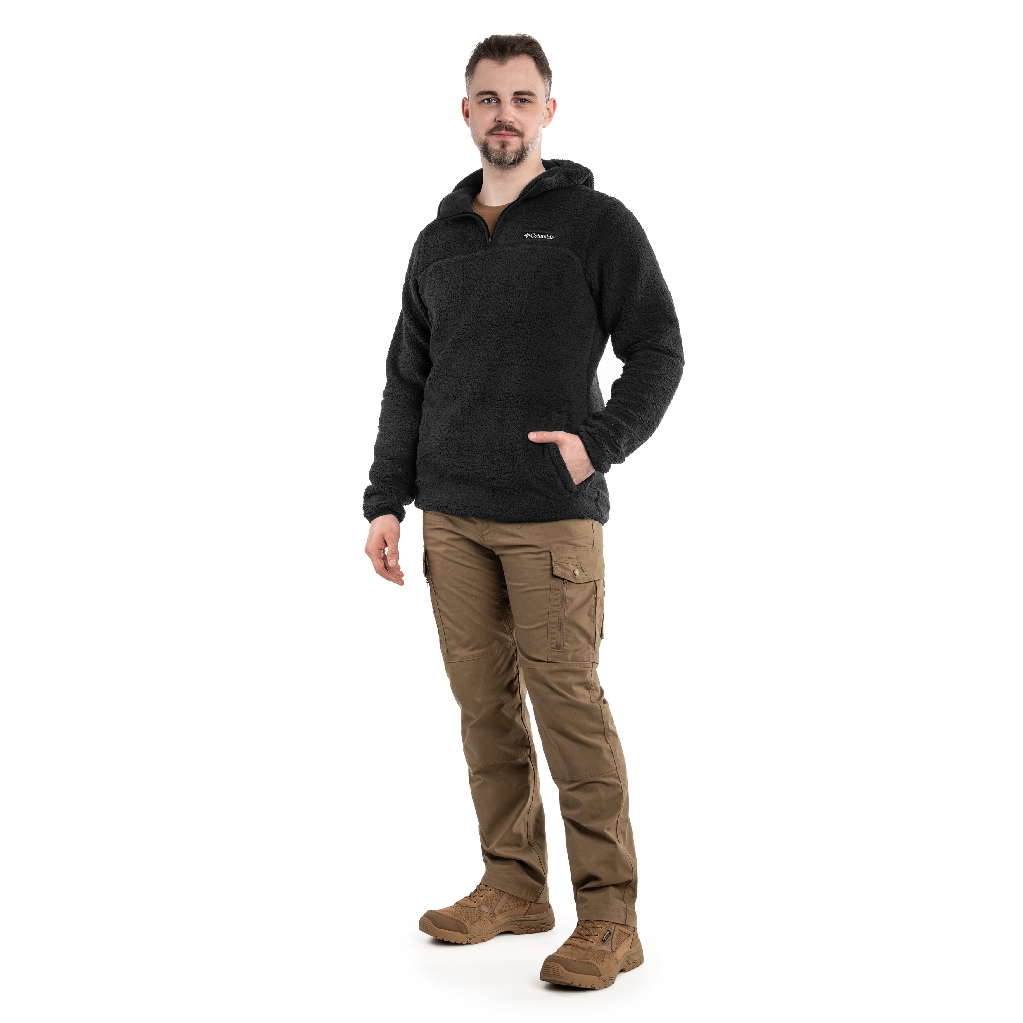 Columbia Rugged Ridge III Sherpa Pullover Hoodie - Black