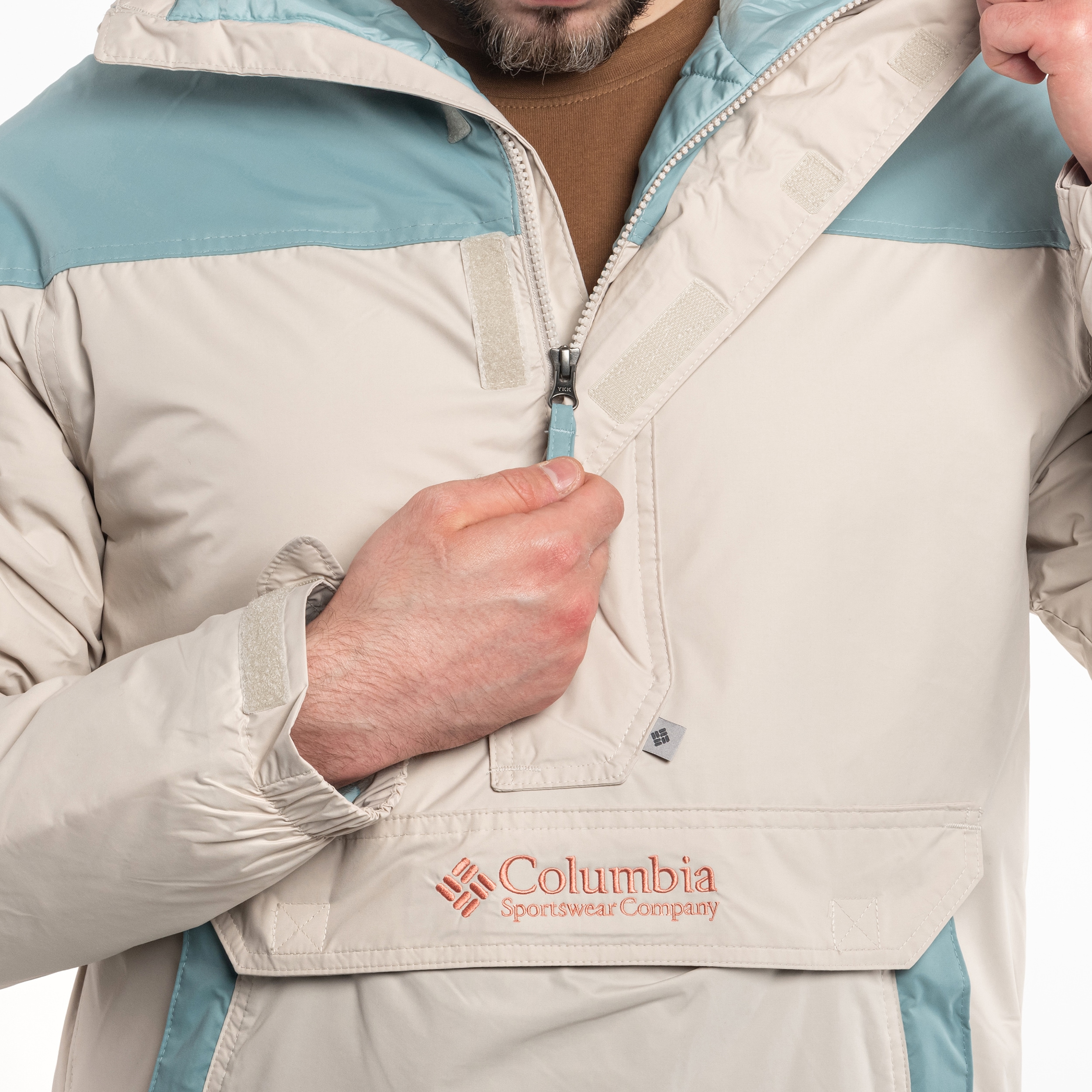 Columbia Challenger Pullover Anorak Jacket - Dark Stone/Stone Blue