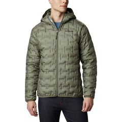 Columbia Delta Ridge Down Hooded Jacket - Stone Green Heather Print