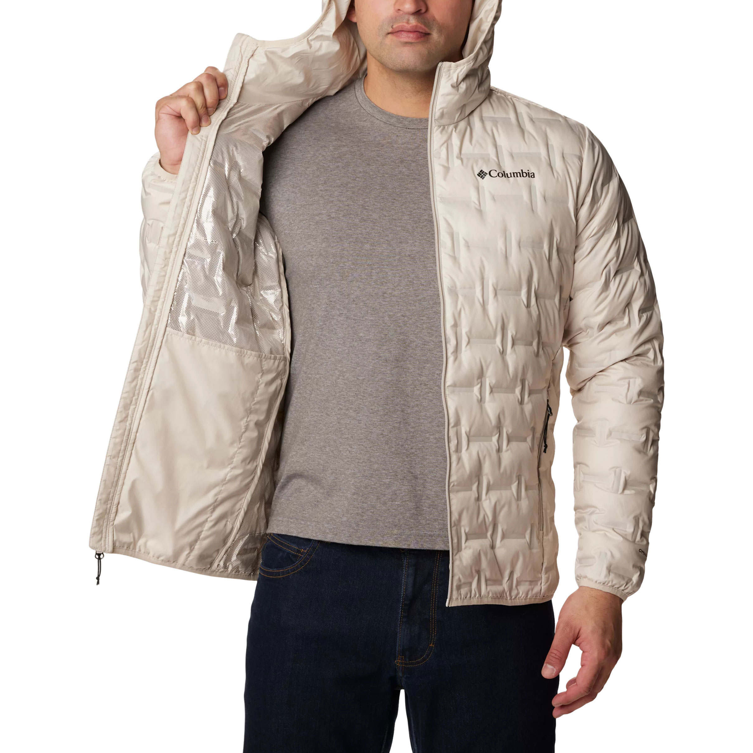 Columbia Delta Ridge Down Hooded Jacket - Dark Stone