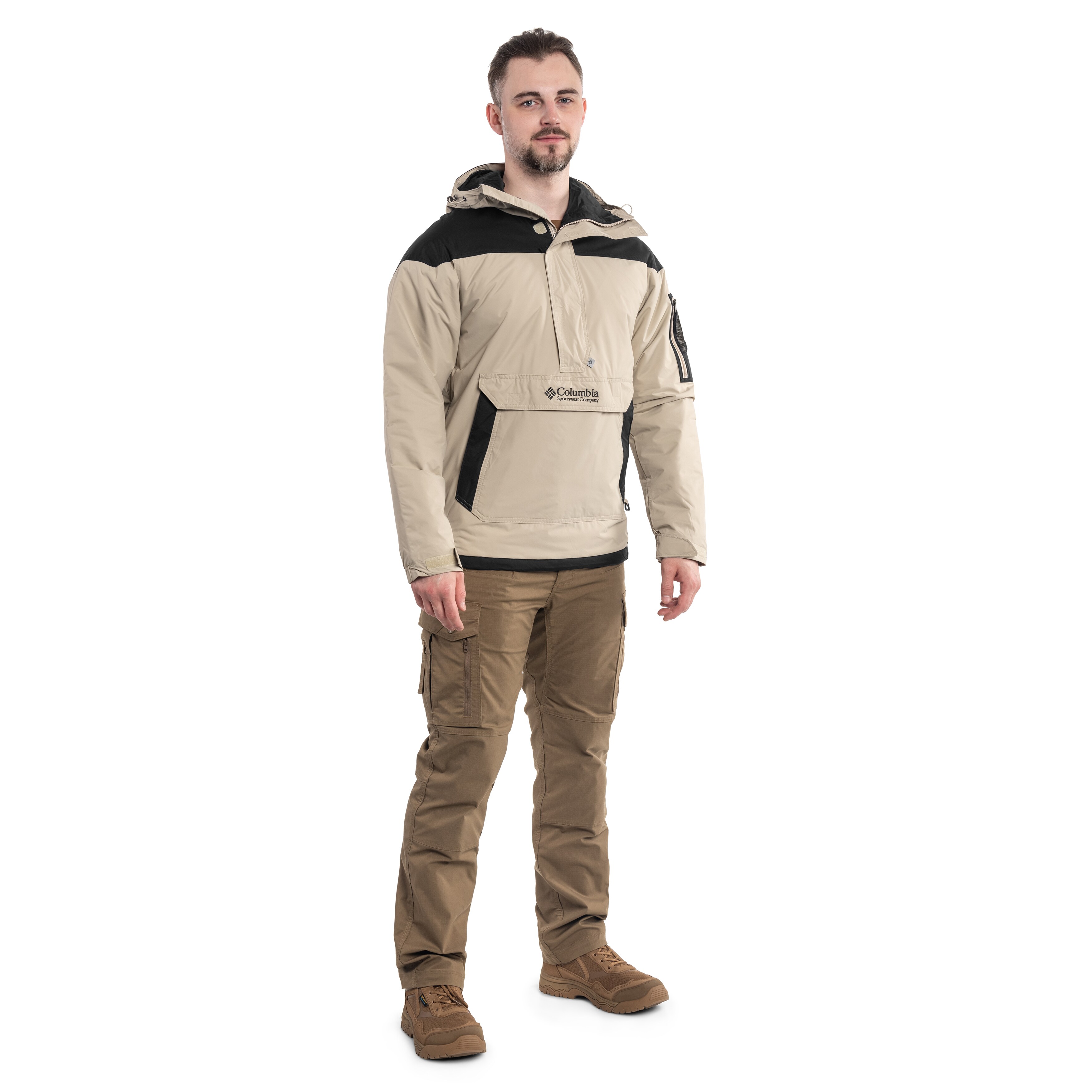 Columbia Challenger Pullover Anorak - Ancient Fossil/Black - Buy Online -  MILITARY.EU Shop