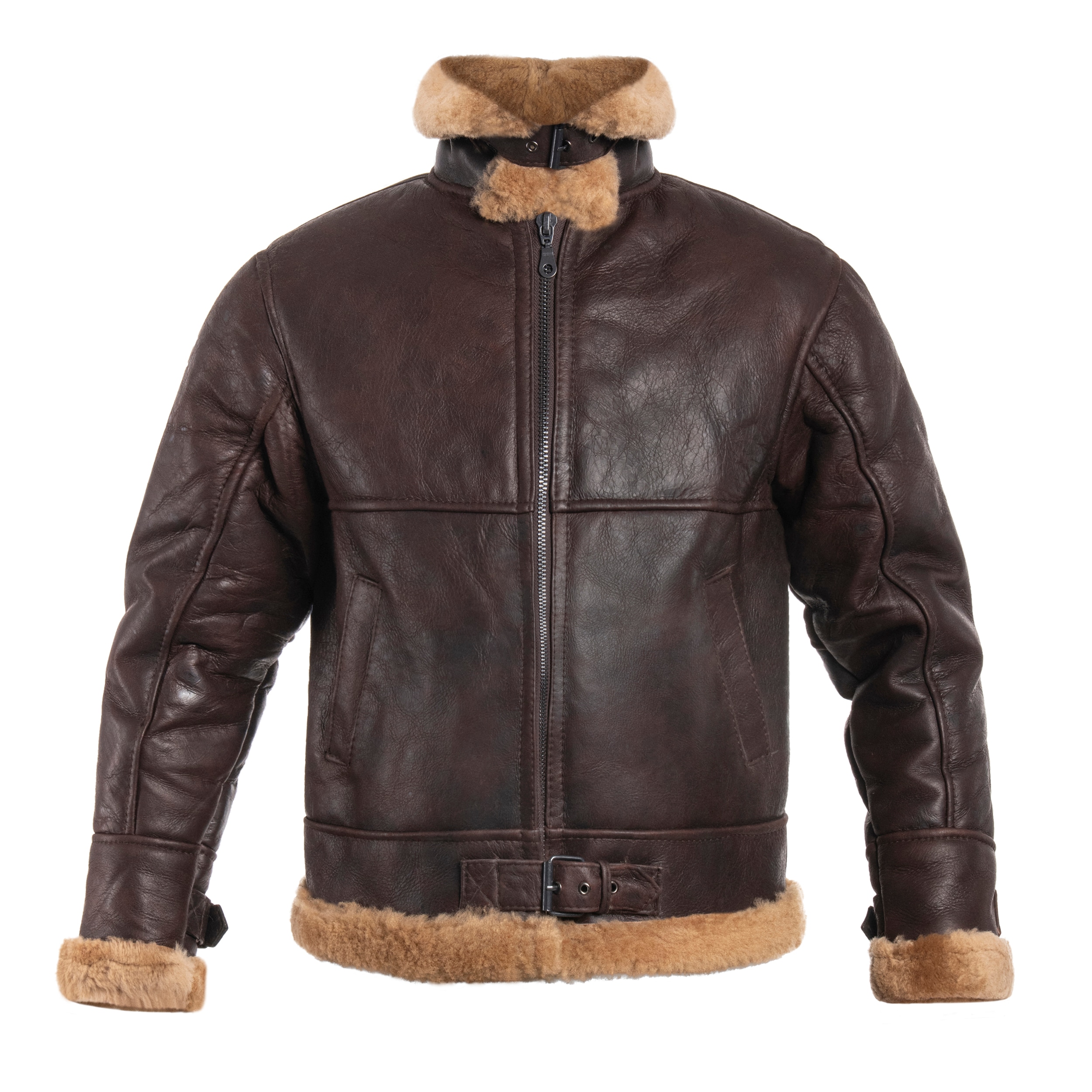 Mil Tec US B46 Sheepskin Jacket Brown