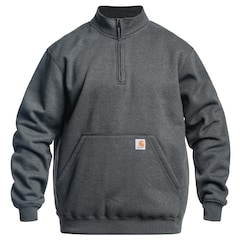 Carhartt Midweight Quarter Zip Mock Neck Sweatshirt - Carbon