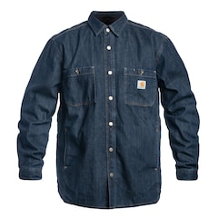 Carhartt Relaxed Denim Glacier Fleece Lined Shirt - Navy Blue