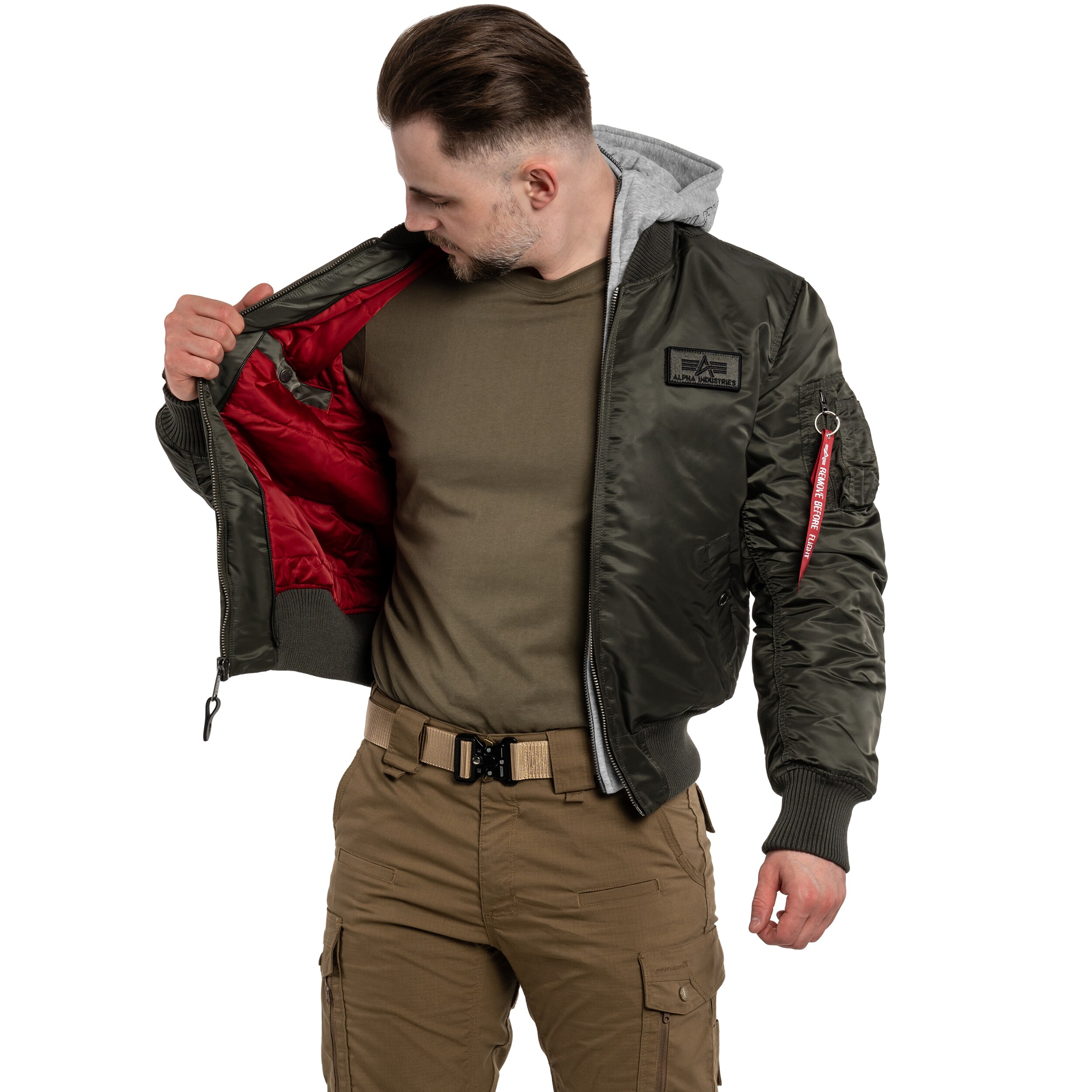 Alpha Industries MA-1 D-Tec Jacket - Rep. Grey - Buy Online 