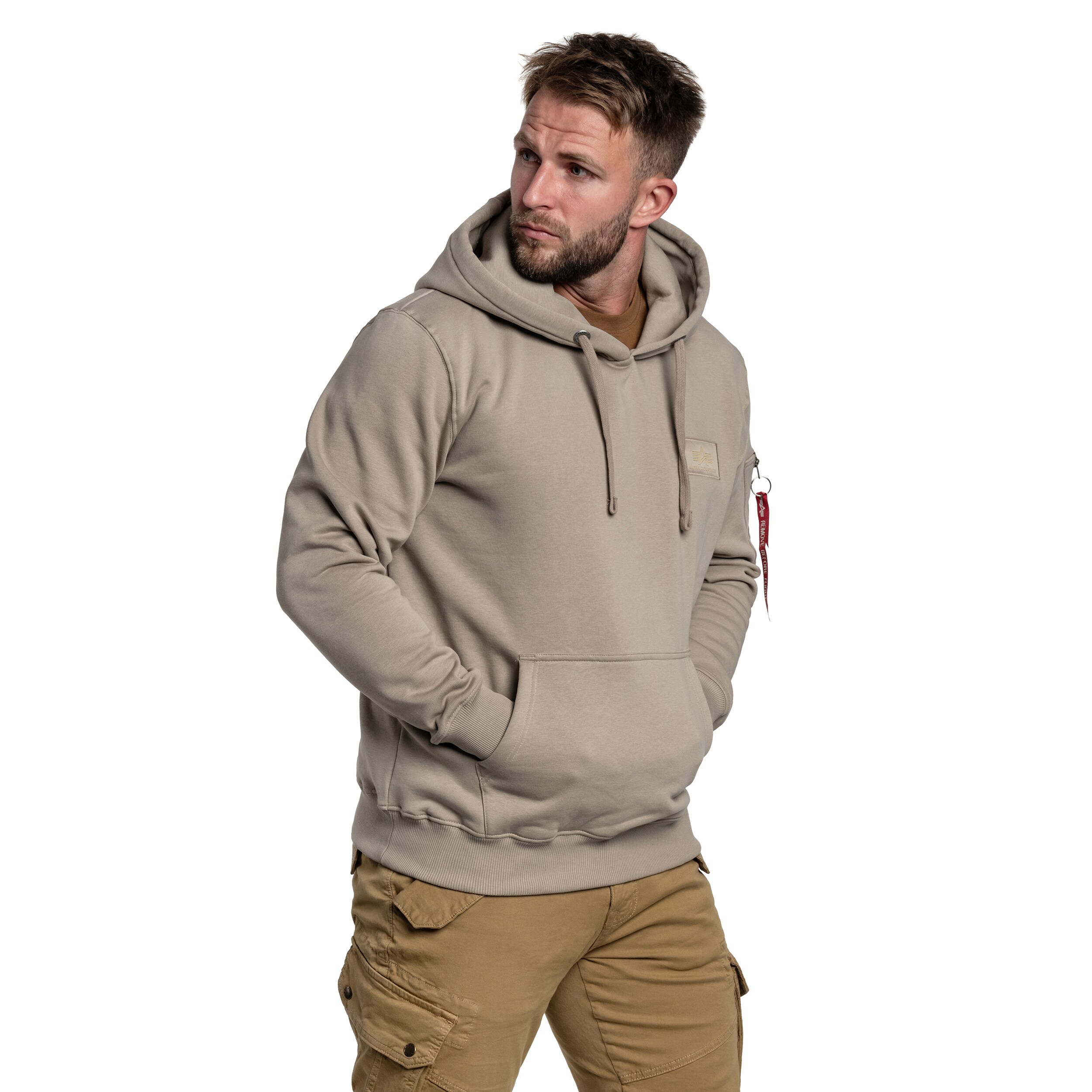 Oversized Hoodie Alpha Industries Pullover Beige Alpha Industries - Main Image