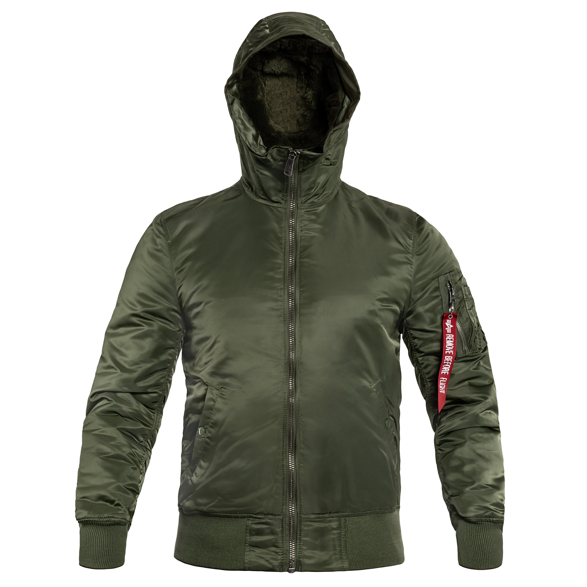 Alpha Industries MA 1 Hooded Jacket Sage Green Buy Online MILITARY.EU Shop