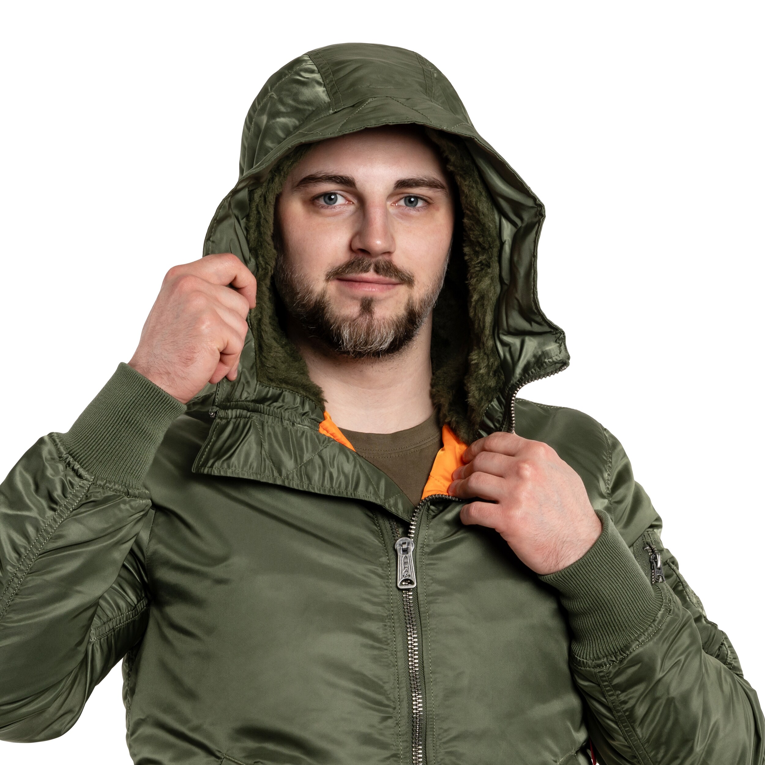 Alpha Industries MA-1 Hooded Jacket - Sage Green