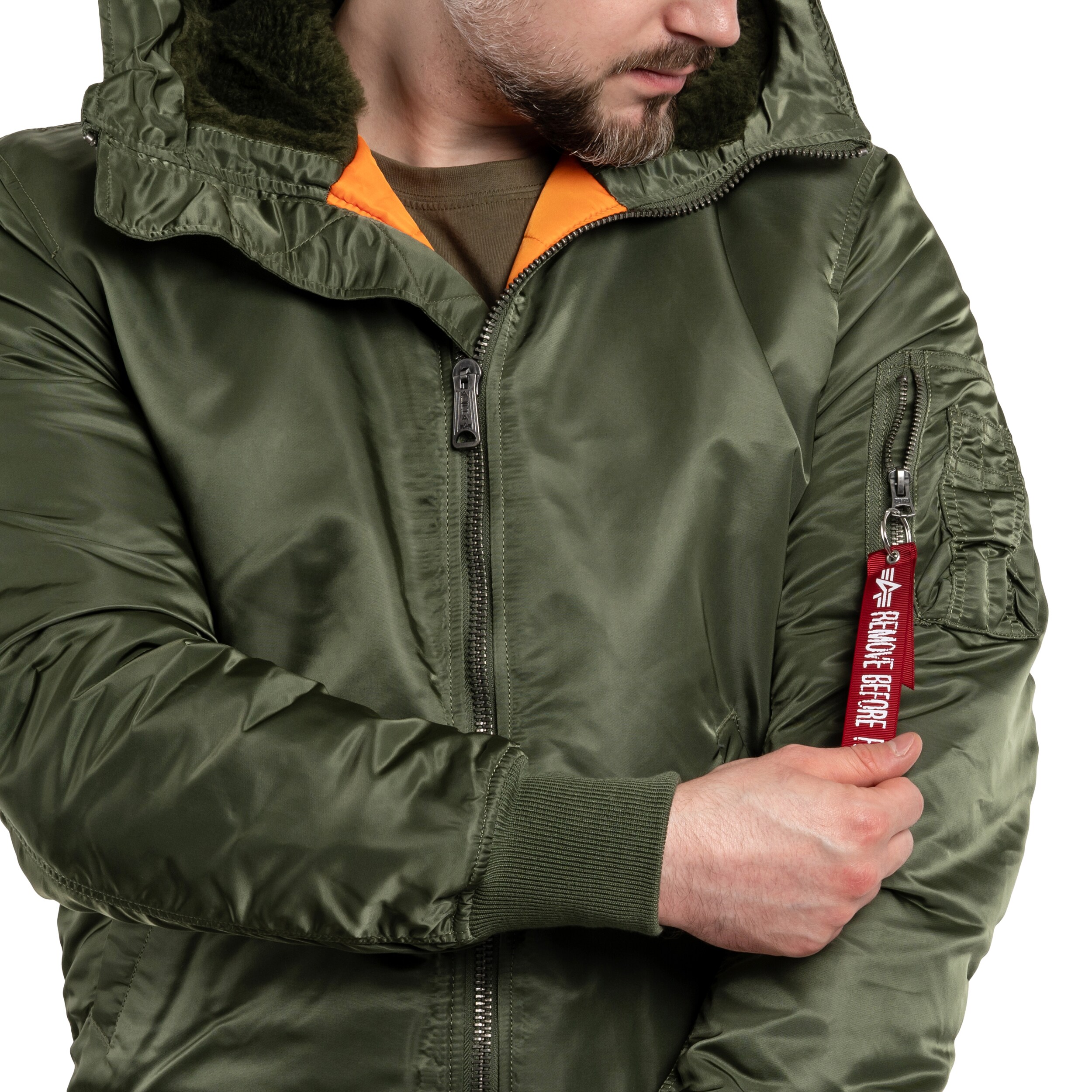 Alpha Industries MA-1 Hooded Jacket - Sage Green