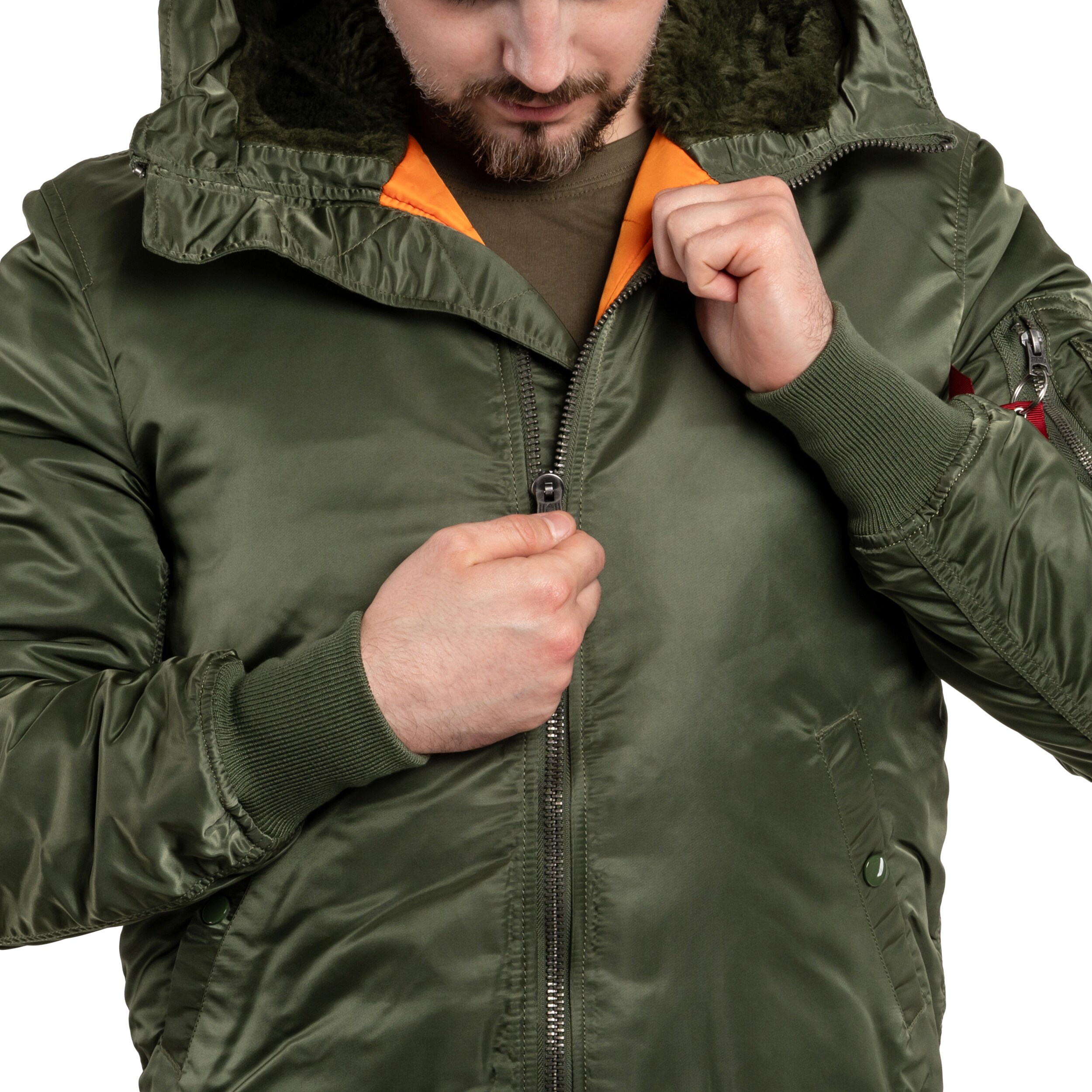 Alpha Industries MA-1 Hooded Jacket - Sage Green