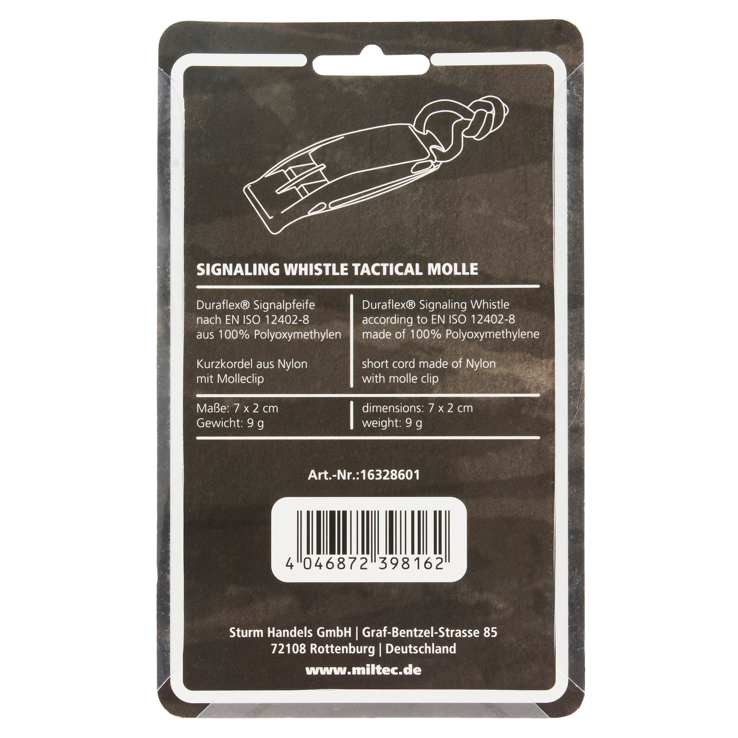 Mil-Tec Signaling Whistle Tactical MOLLE Olive - 2 pcs.