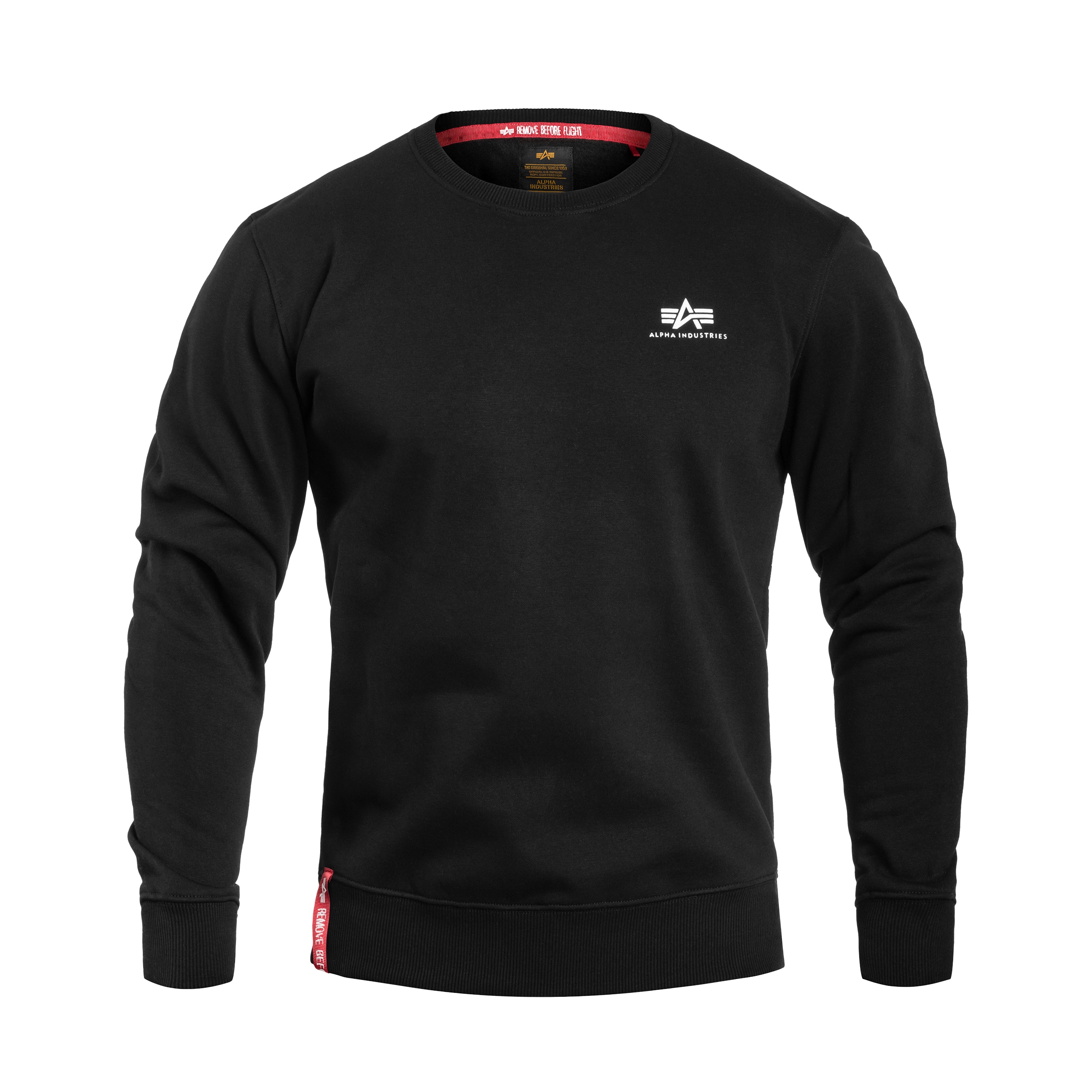 Alpha Industries Basic Sweater Small Logo Black Buy Online MILITARY.EU Shop