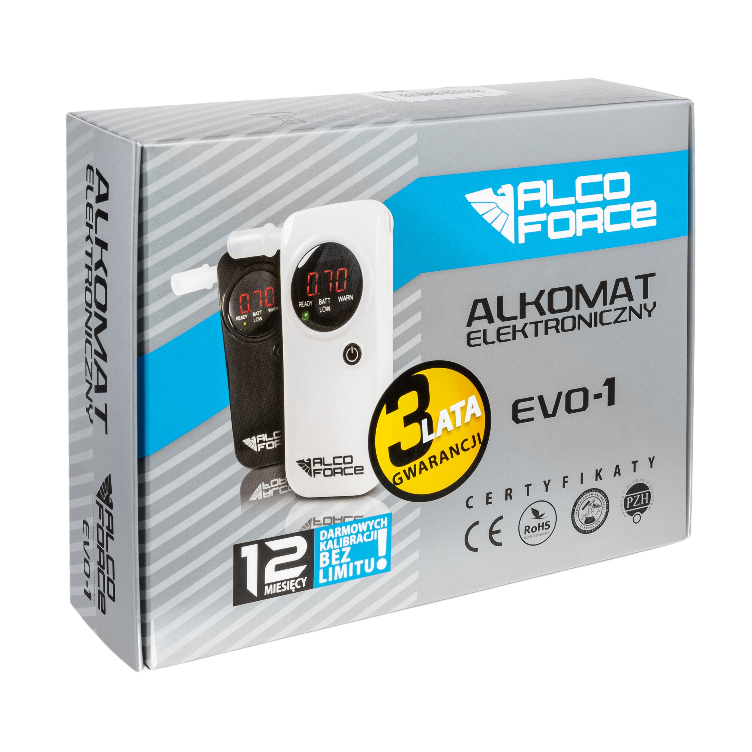 AlcoForce EVO-1 Breathalyzer - White