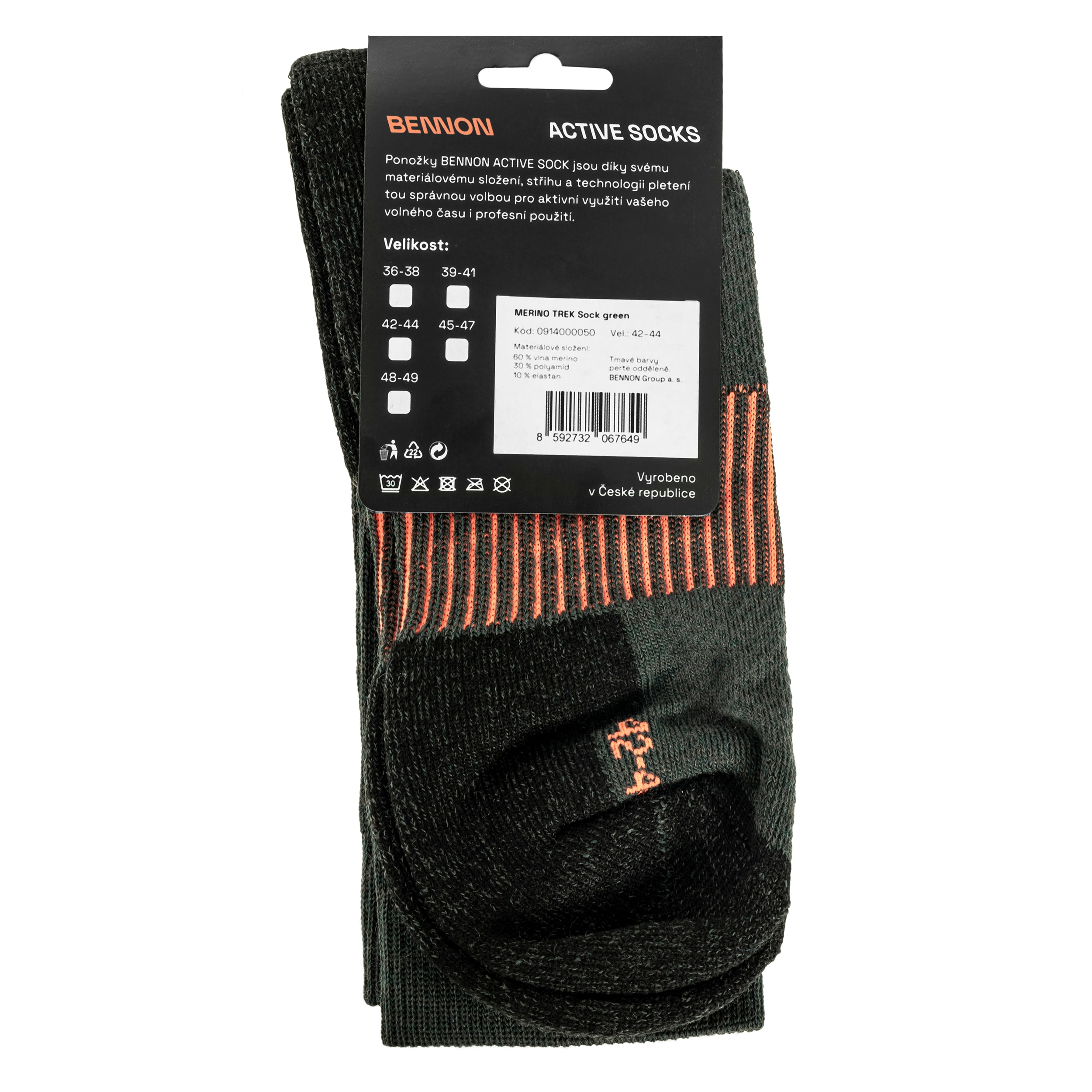 Bennon Trek Merino Socks - Green